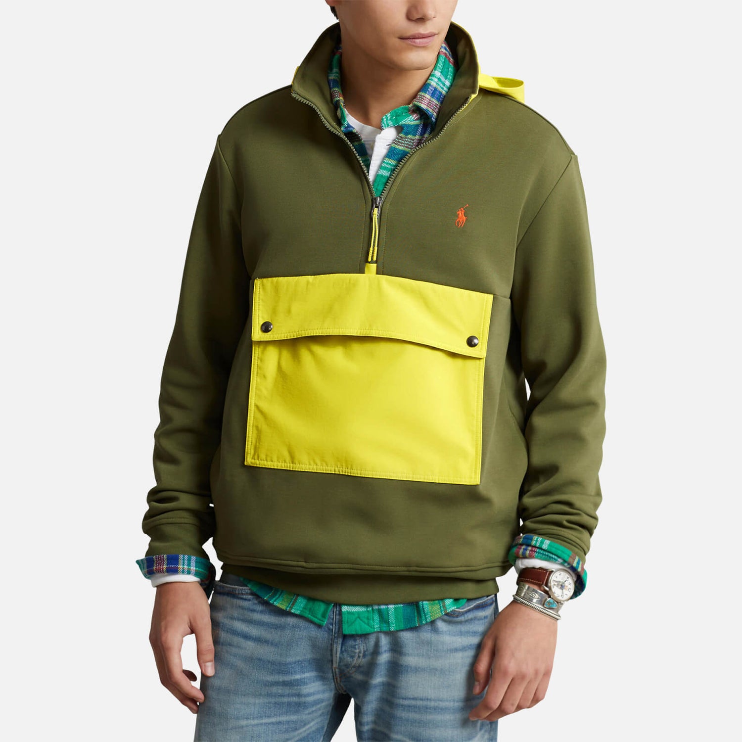Polo Ralph Lauren Shell and Jersey Hoodie - S