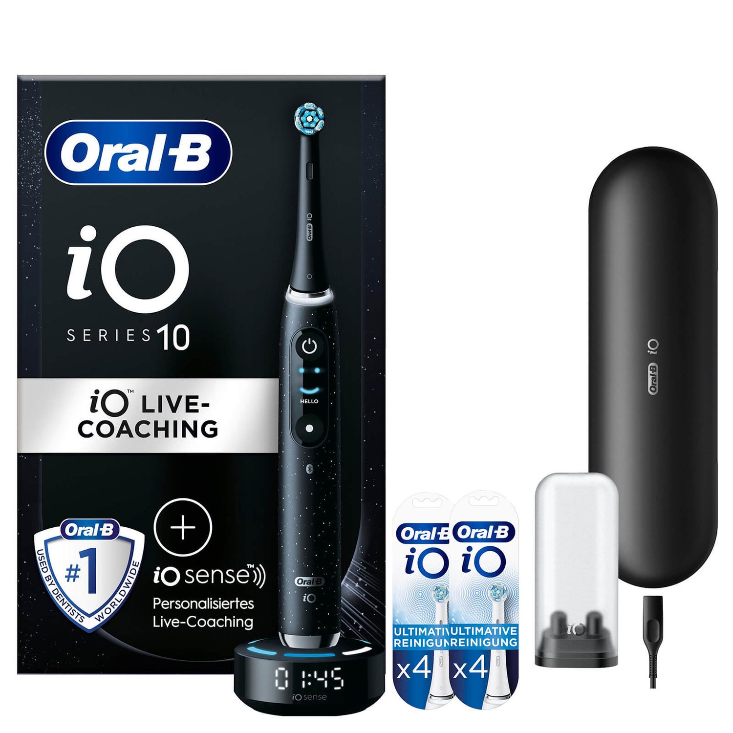 Oral-B iO Series 10 Elektrische Zahnbürste Cosmic Black