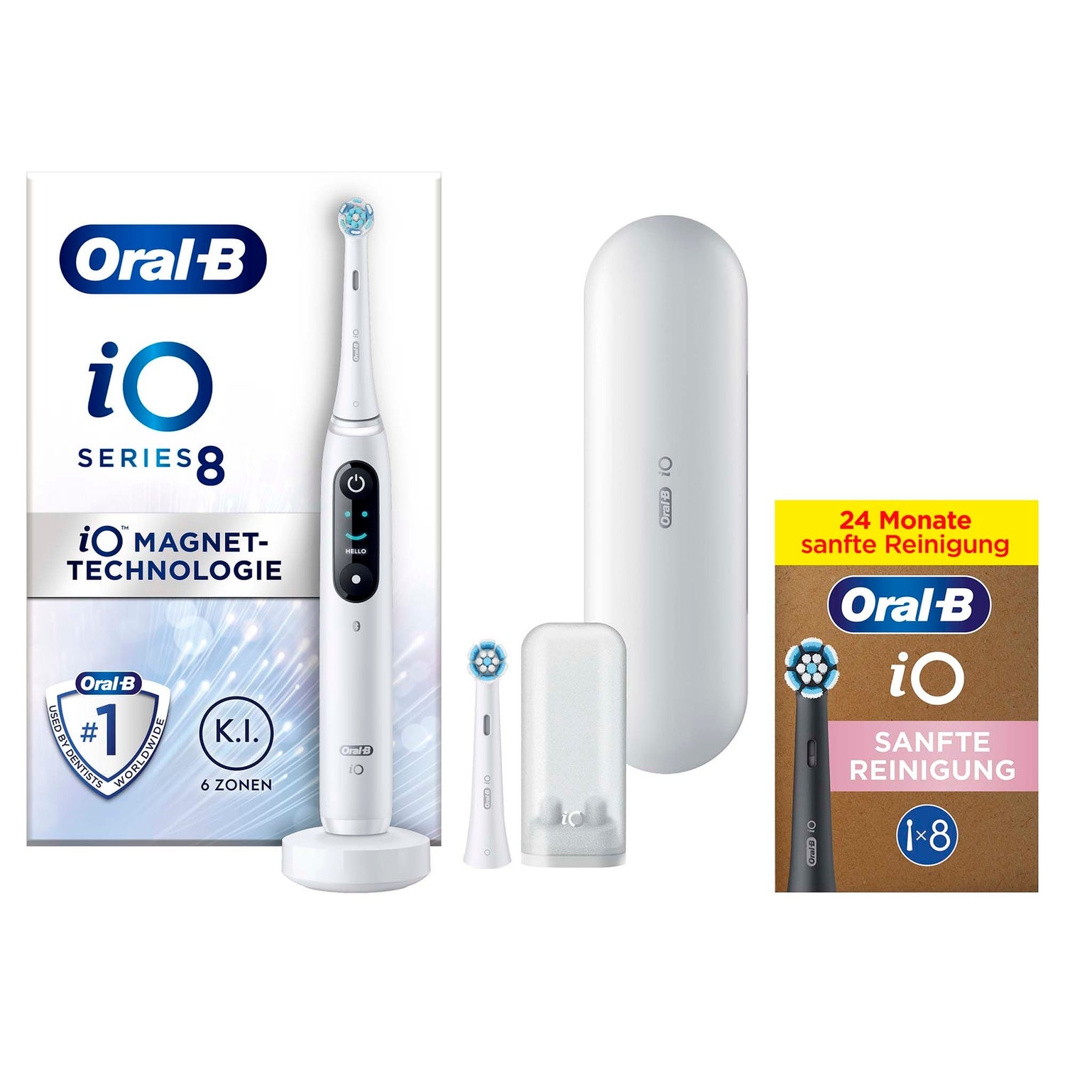 Oral-B iO Series 8N Elektrische Zahnbürste White Alabaster
