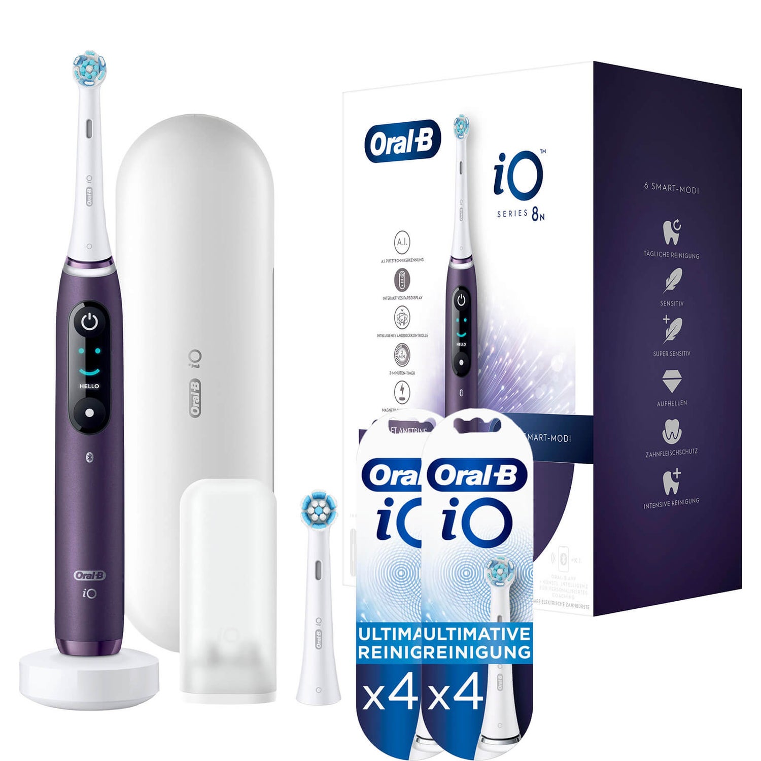 Oral-B iO Series 8N Elektrische Zahnbürste Violet Ametrine