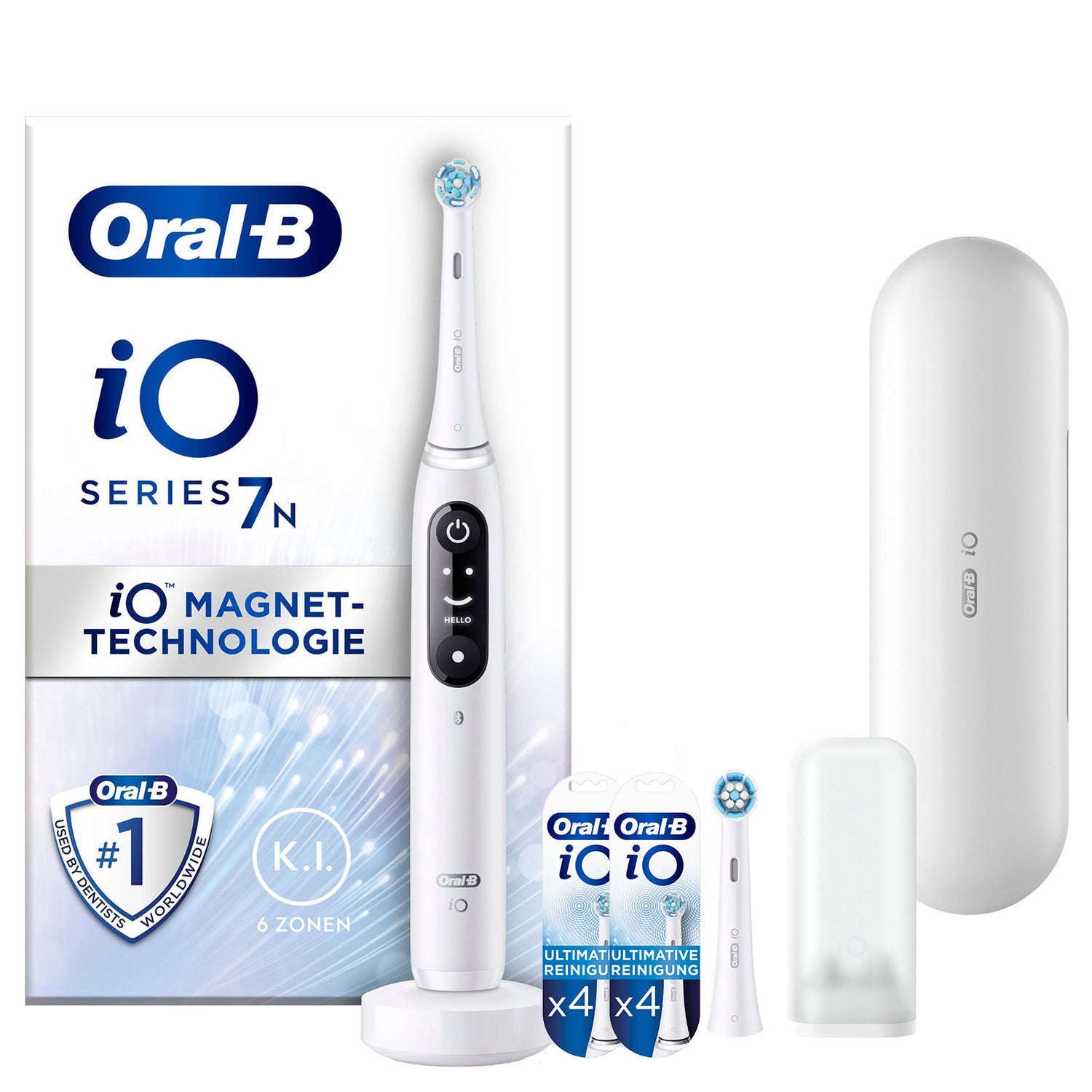 Oral-B iO Series 7N Elektrische Zahnbürste White Alabaster