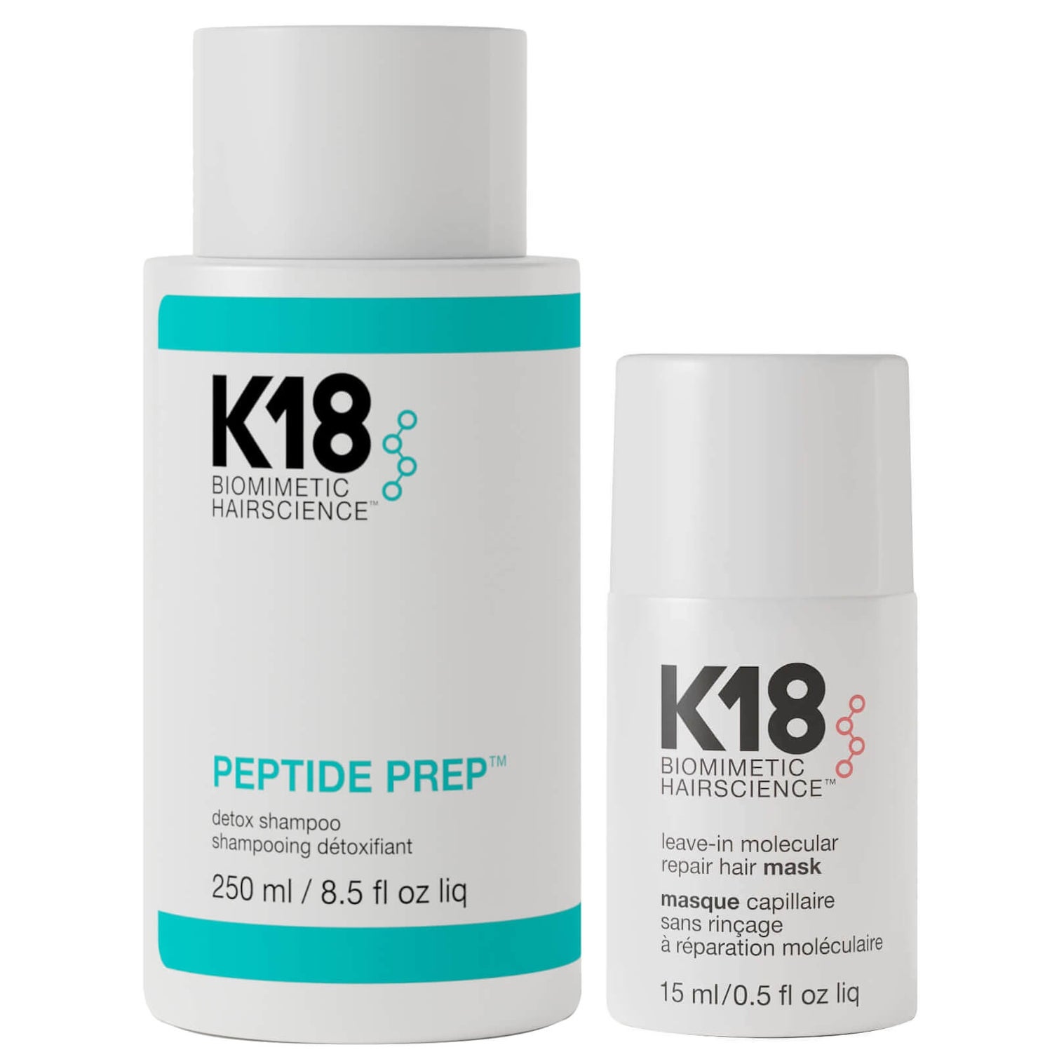 K18 Peptide Prep Detox Shampoo and Hair Mask Duo