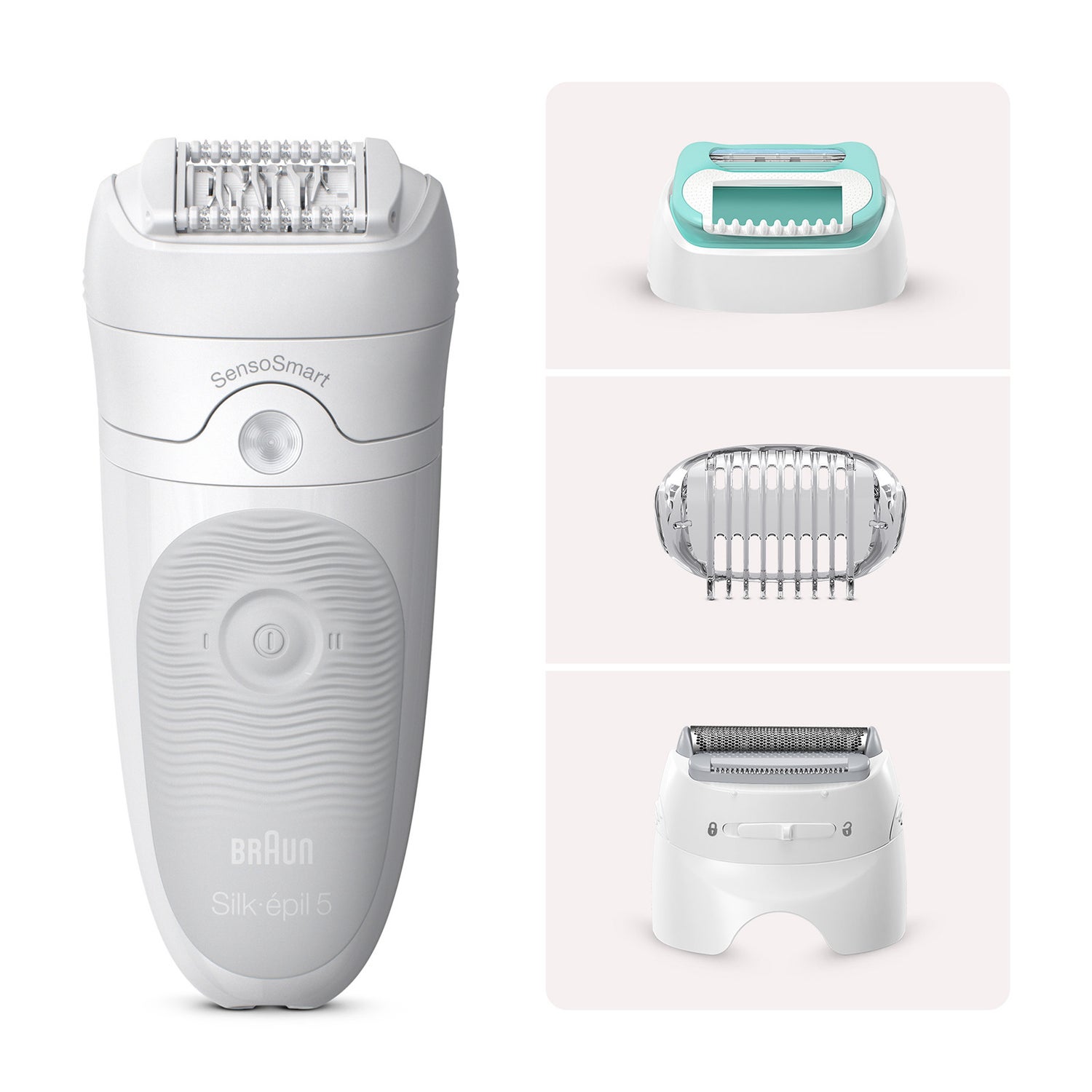 Braun Silk-épil 5 5-625 Epilierer für Einsteigerinnen, Weiß/Grau