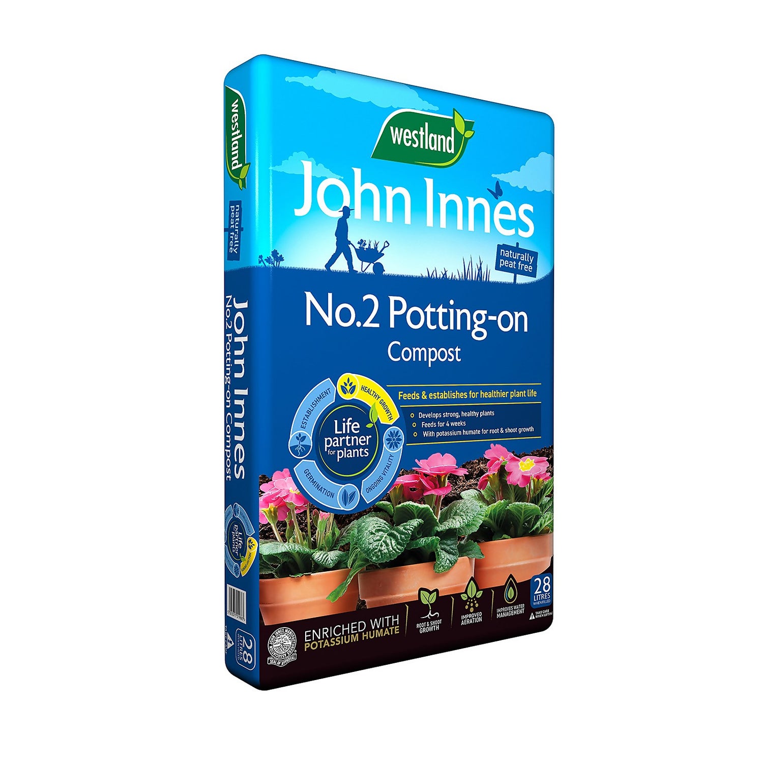 Westland John Innes Peat Free No.2 Potting on Compost 28L Homebase