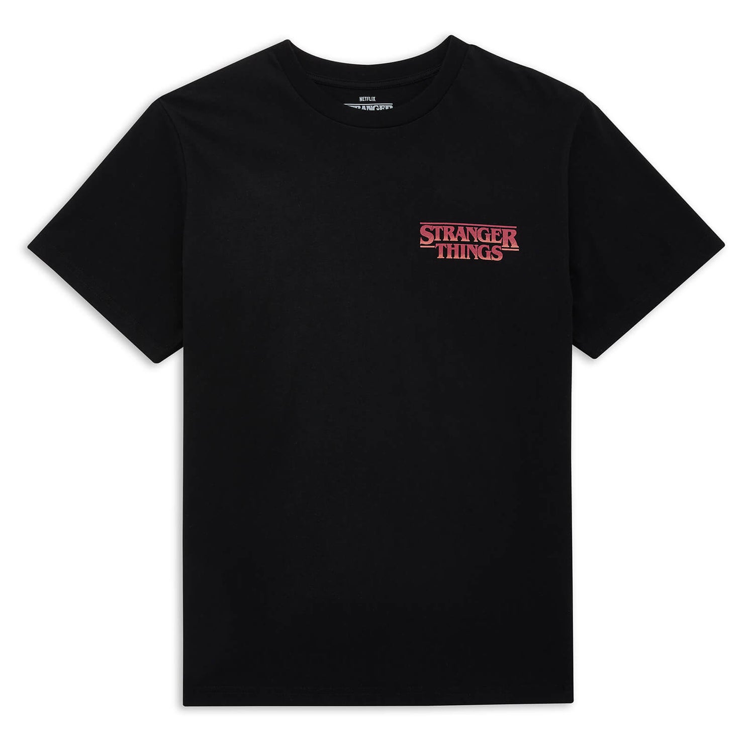 T-shirt pour homme Stranger Things x Alex Hovey Logo Four Seasons - Noir