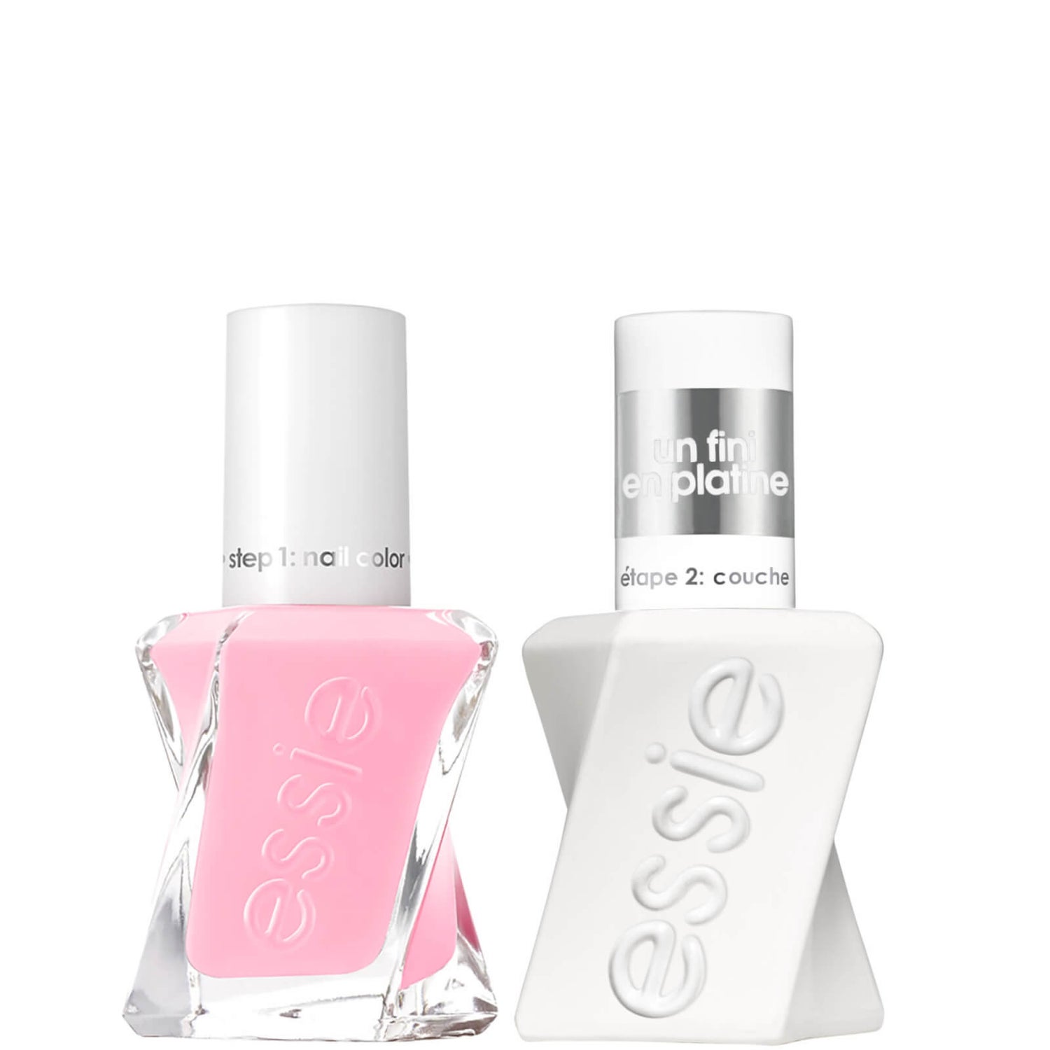 essie Gel Couture Inside Scoop and Clear Topcoat Nail Polish Duo