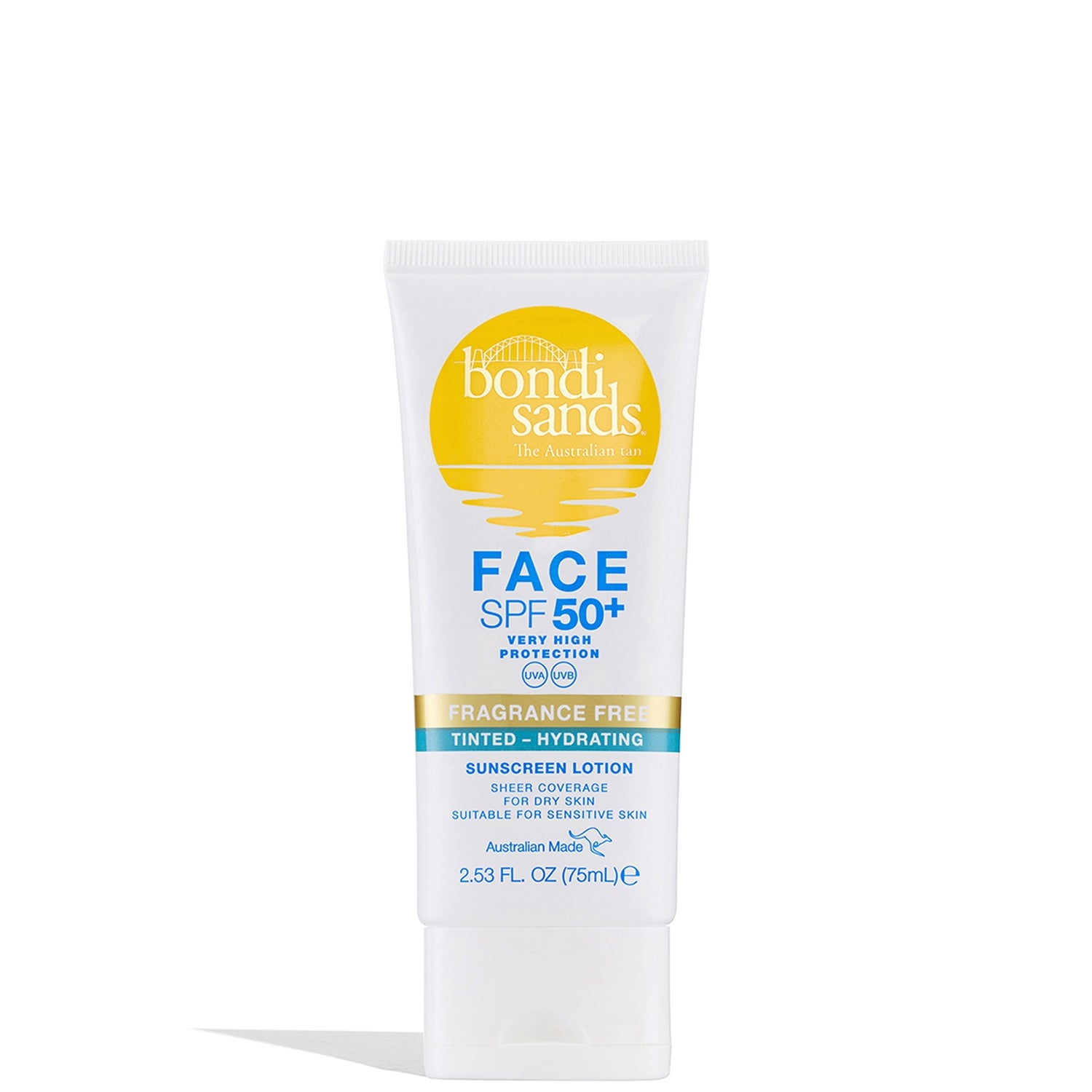 Bondi Sands LSF 50+ Duftstofffreie 3-Sterne Hydrating Getönte Gesichtslotion 75 ml