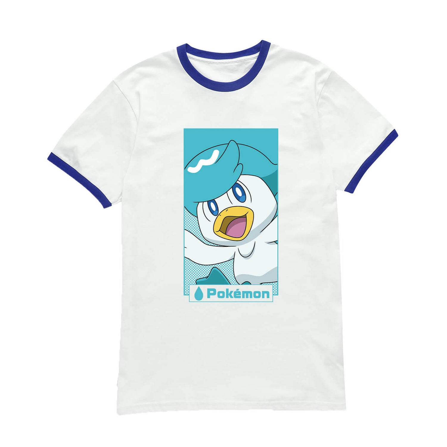 Pokémon Quaxly Unisex Ringer T-Shirt - White/Navy