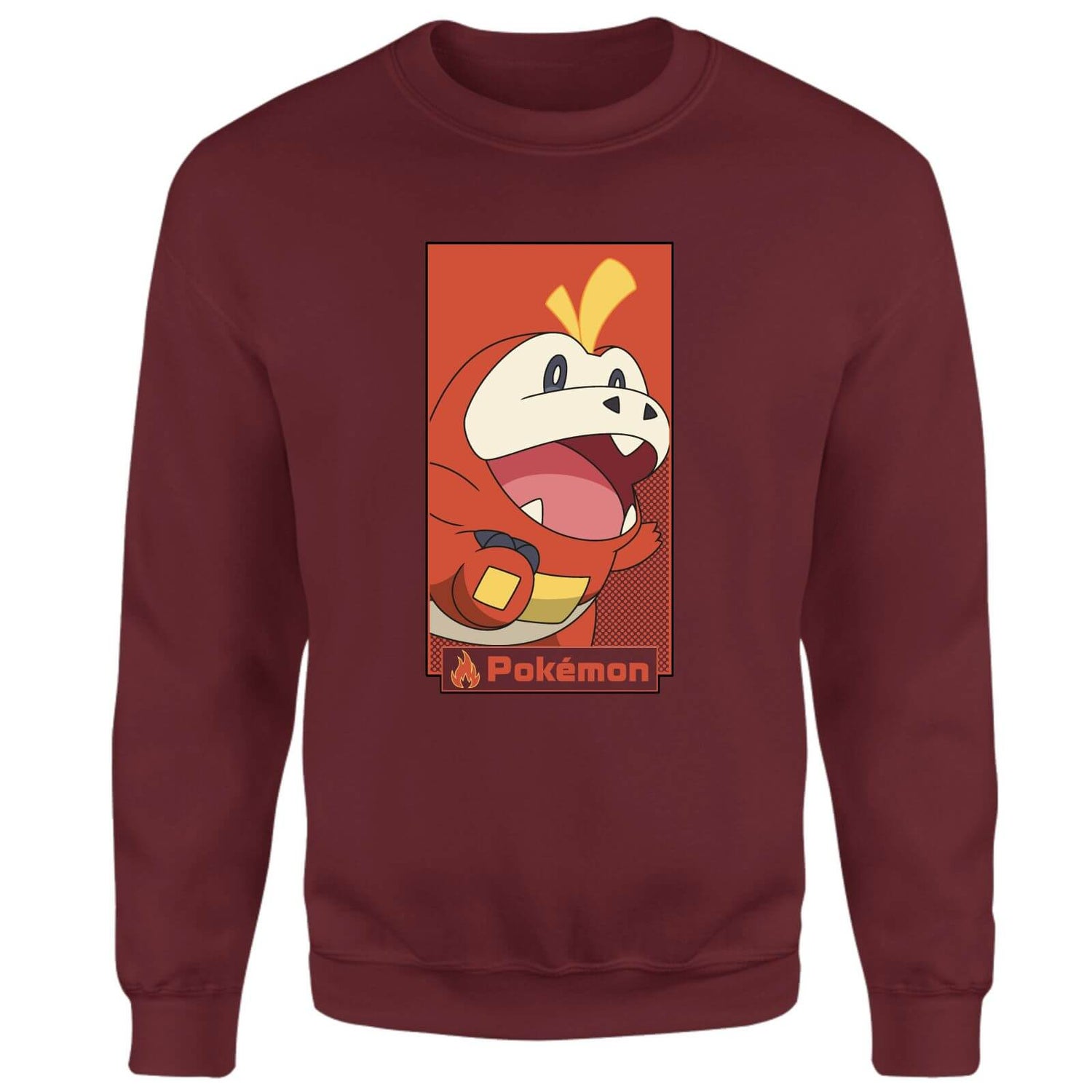 Pokémon Fuecoco Sweatshirt - Burgundy