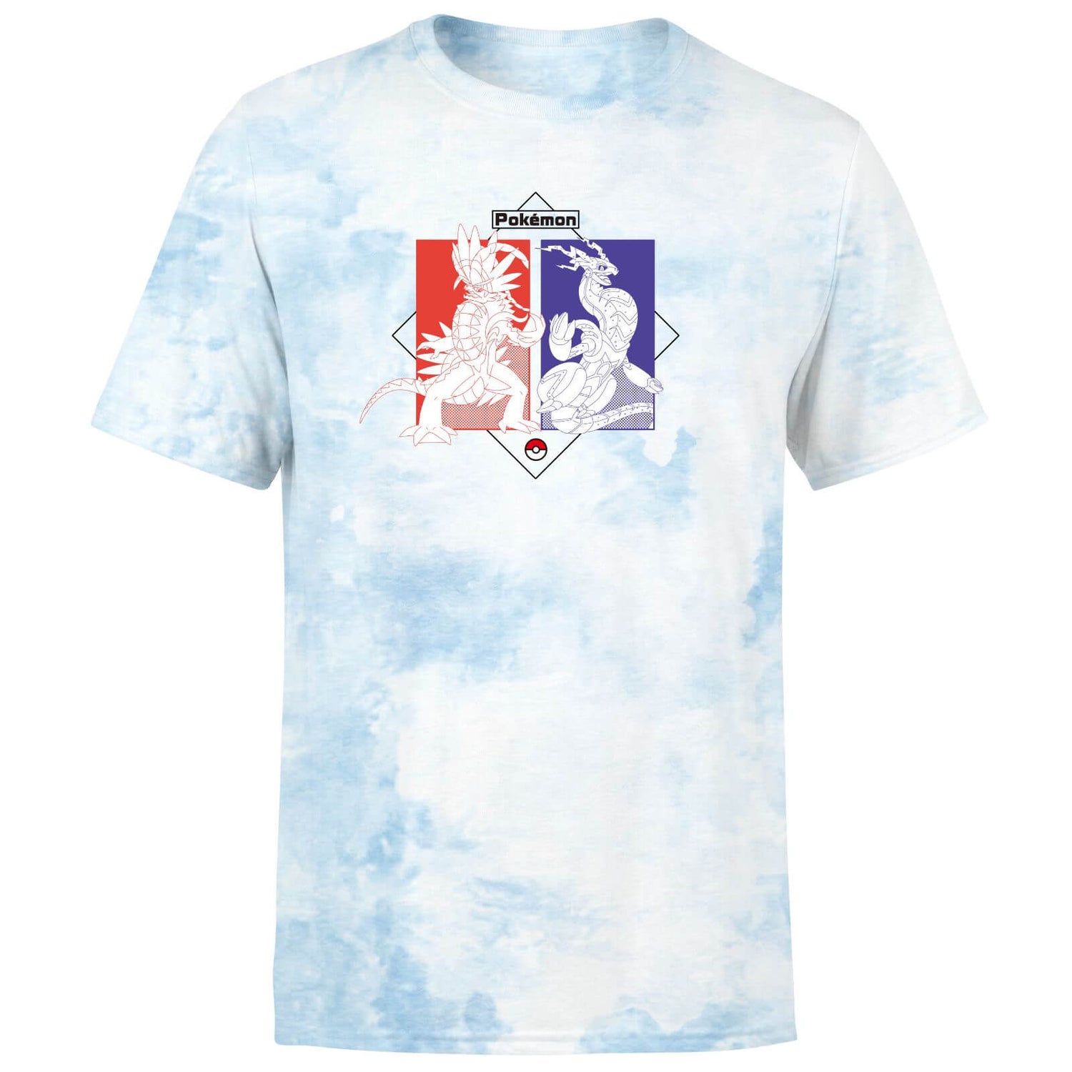 Pokémon Legendary Unisex T-Shirt - Light Blue Tie Dye