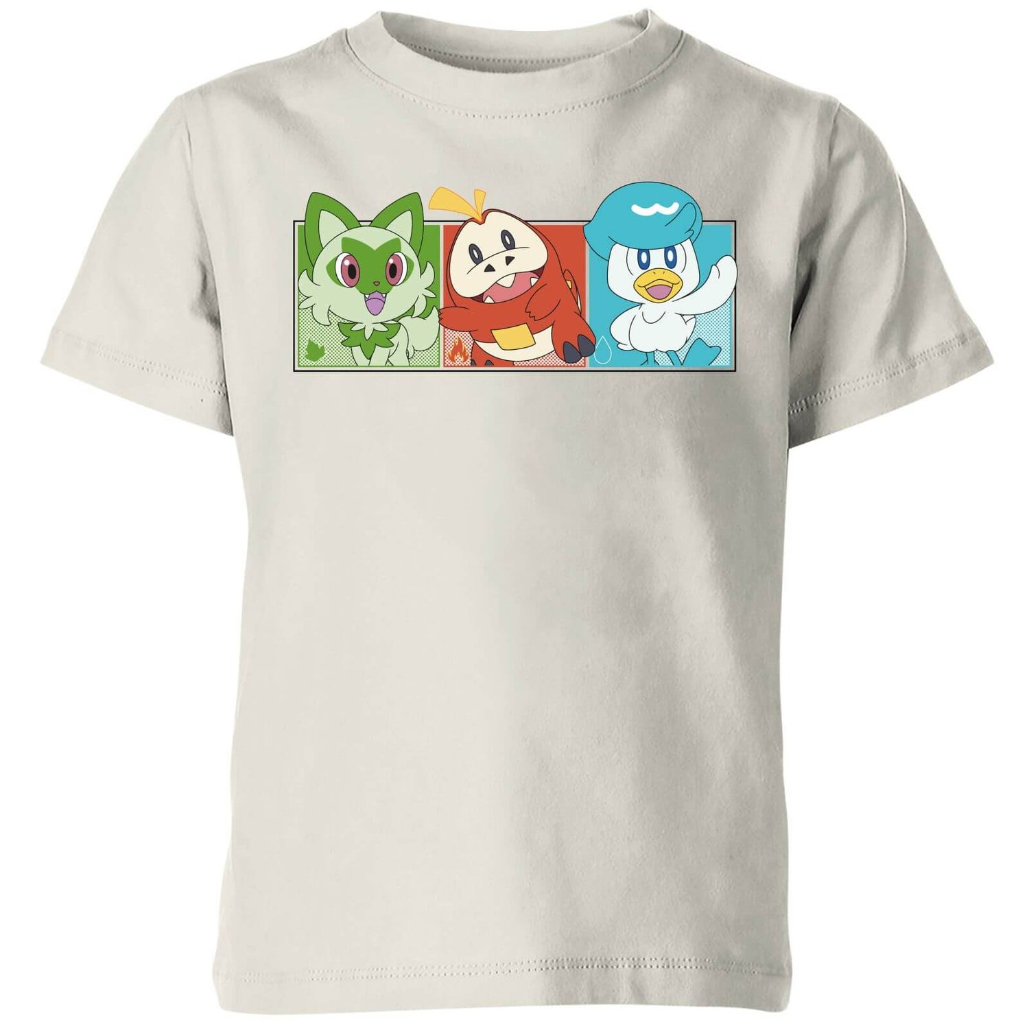 Pokémon 1st Starters Panels Kids' T-Shirt - Cream