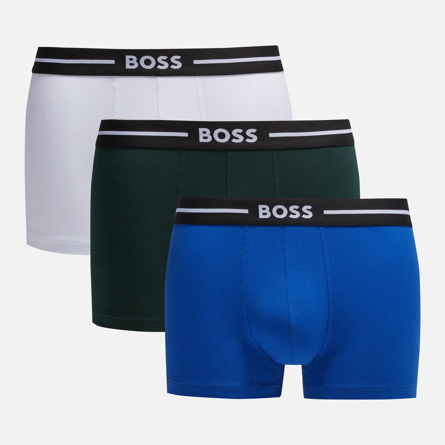 BOSS Bodywear Three-Pack Bold Cotton-Jersey Trunks