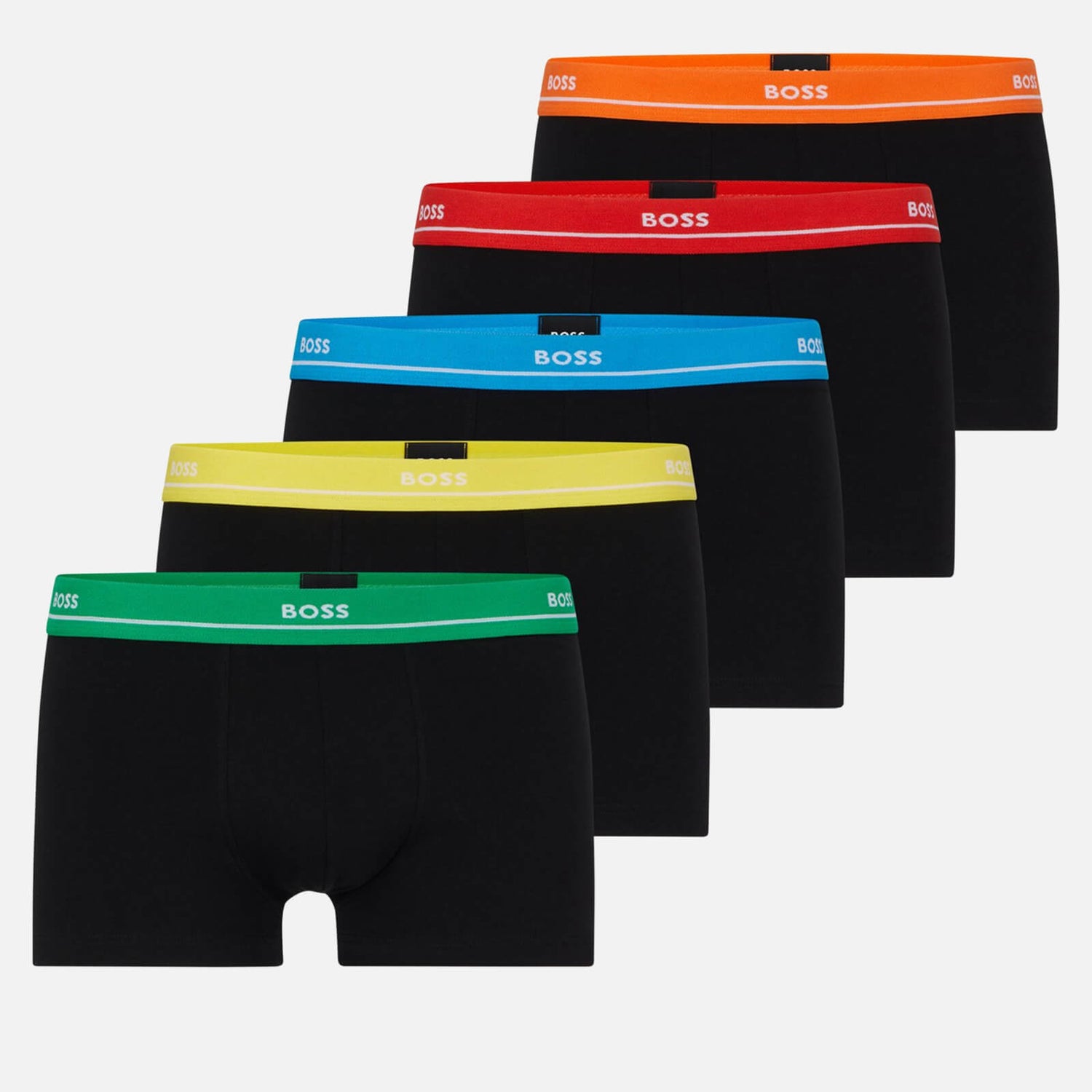 BOSS Bodywear 5 Pack Essential Cotton-Blend Trunks - S