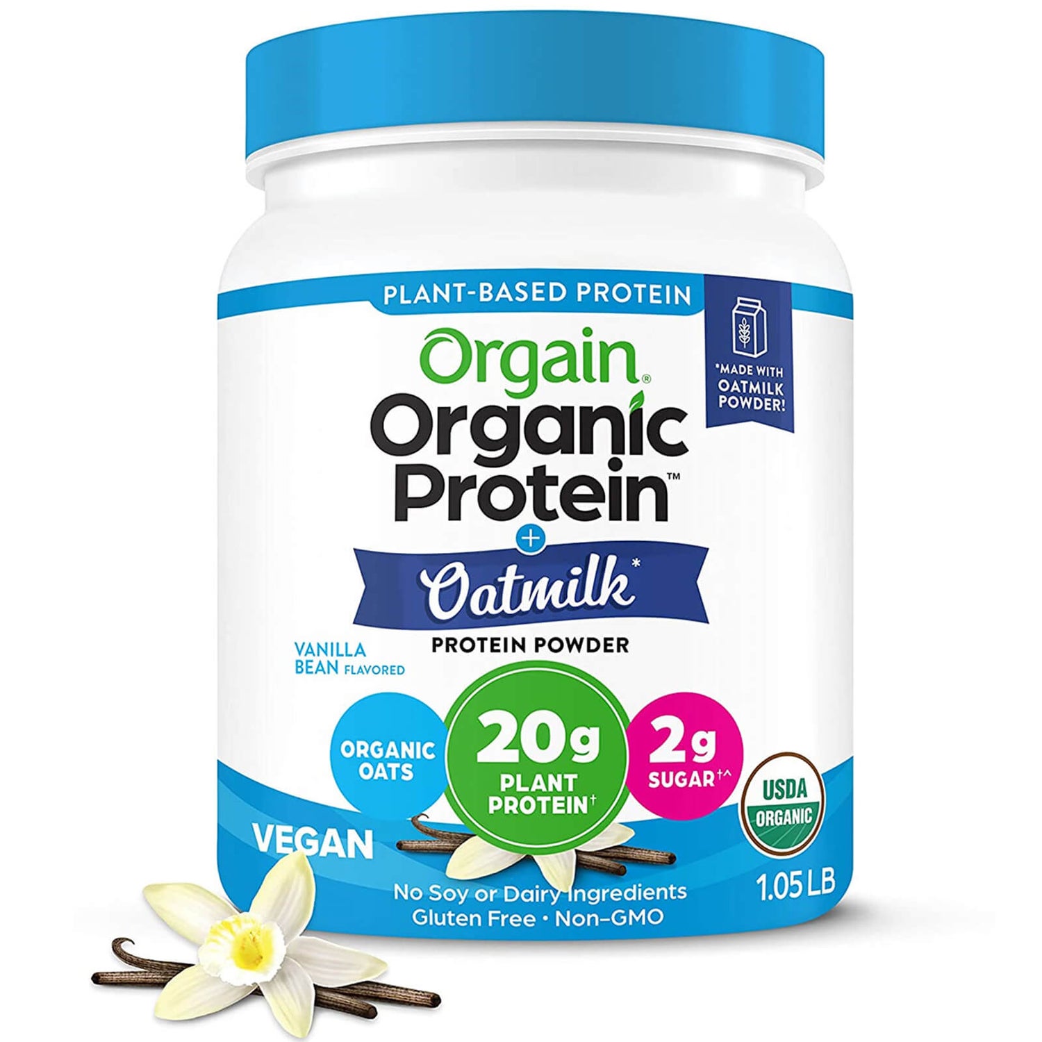 Orgain Organic Protein + Oat Milk Plant Based Protein Powder - Vanilla