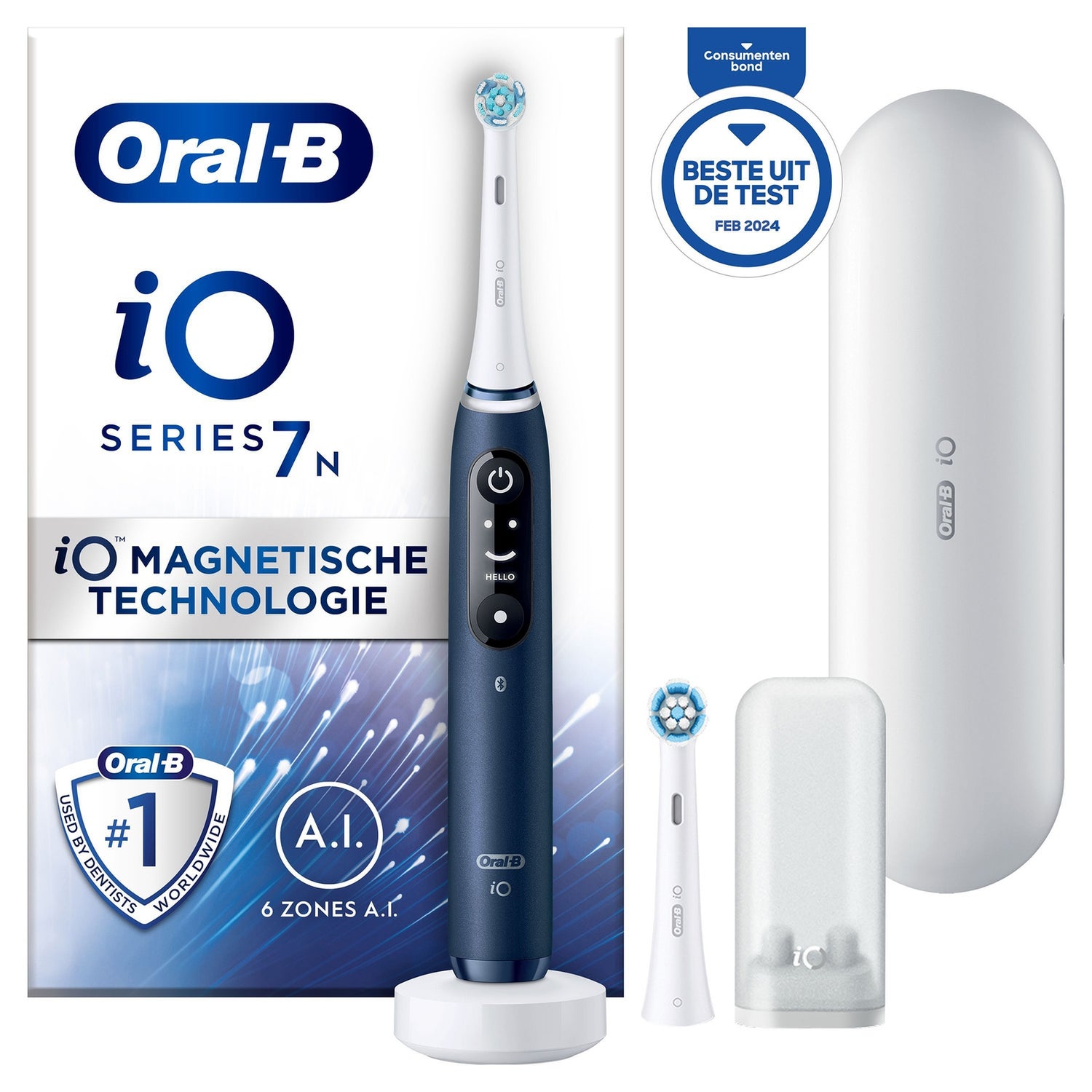 Oral-B iO 7N Elektrische Tandenborstel Blauw