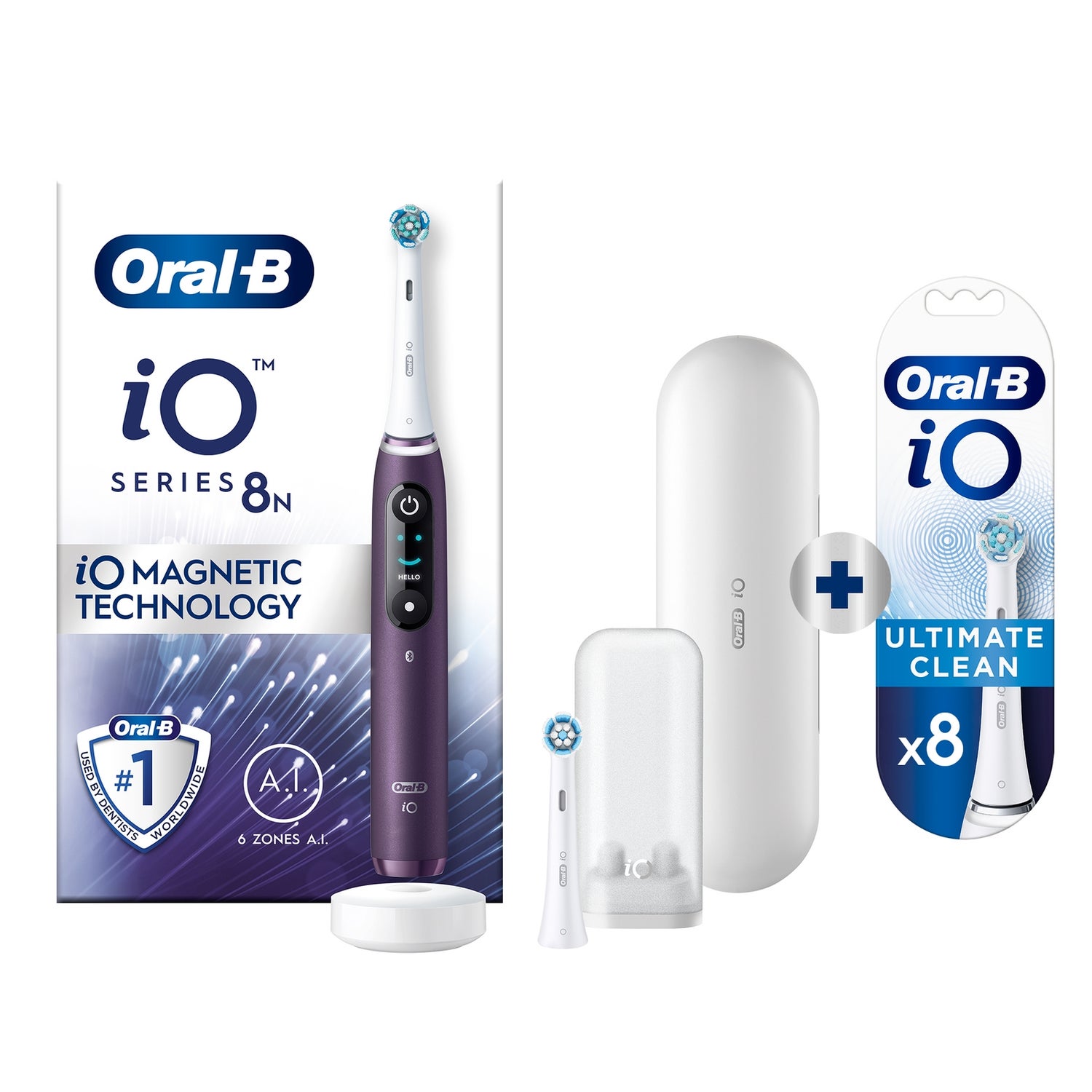 Oral-B iO 8N Elektrische Tandenborstel Violet