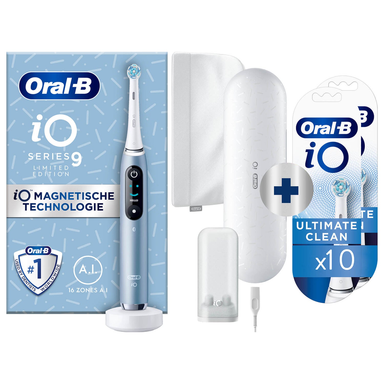 Oral-B iO 9 Special Editie Elektrische Tandenborstel Aqua Marine