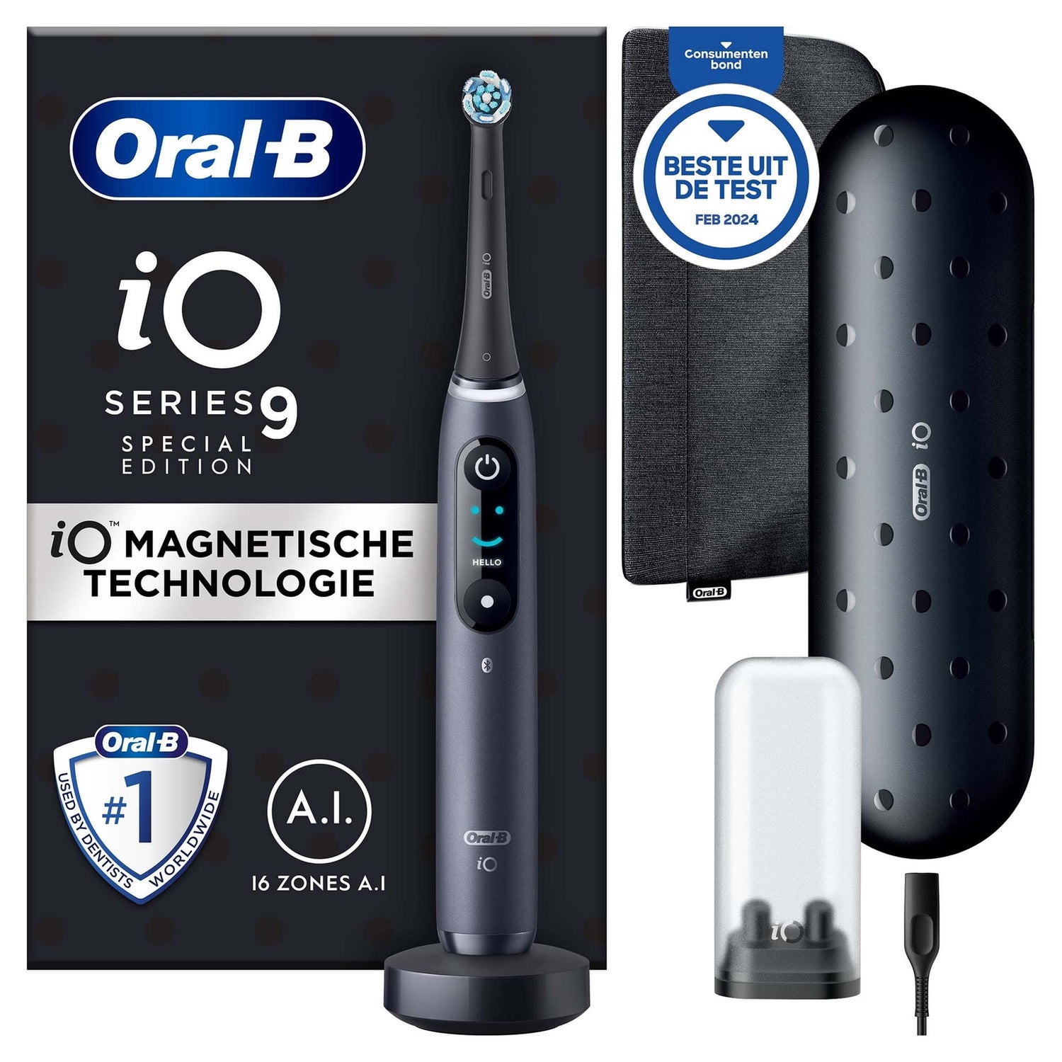 Oral-B iO 9 Special Edition Elektrische Tandenborstel Zwart Onyx