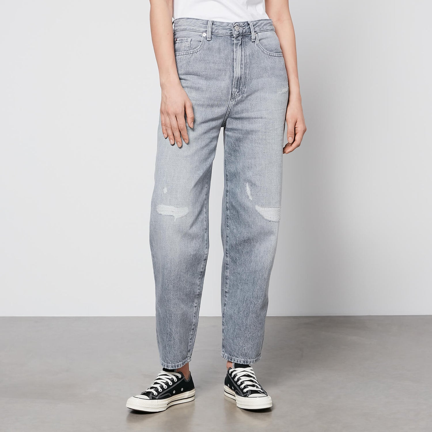 Tommy Hilfiger Balloon High-Waisted Ripped Denim Jeans - W30