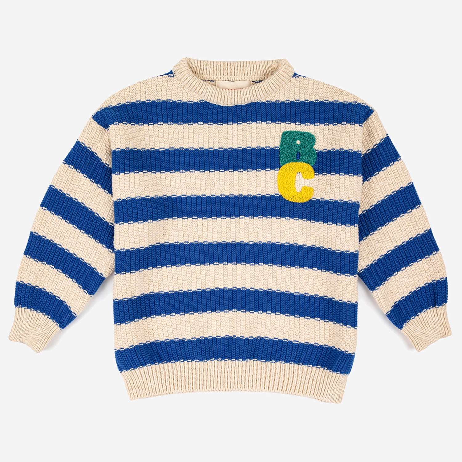 Bobo Choses Kids' Logo-Appliquéd Striped Cotton Jumper - 8-9 Years