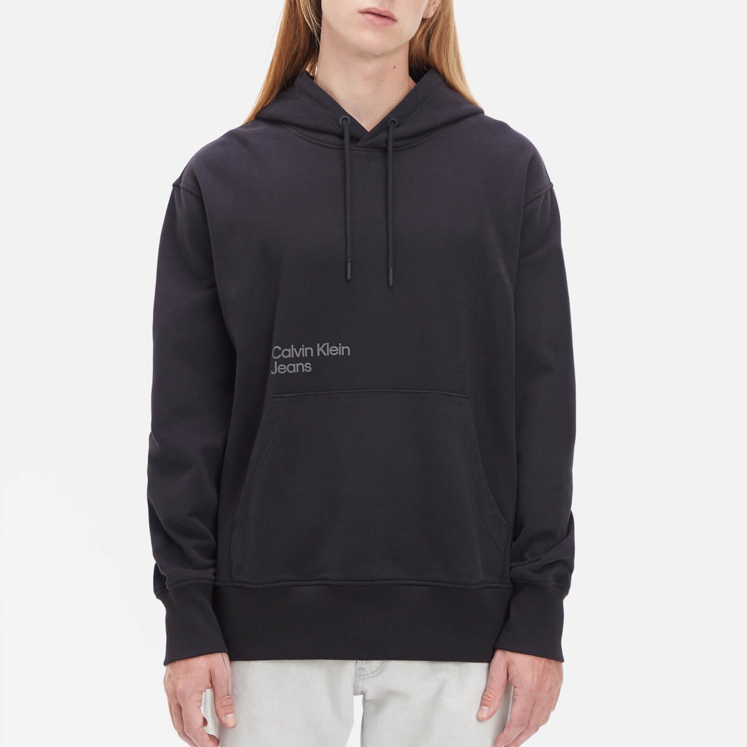 Calvin Klein Jeans Blurred Coloured Address Cotton-Blend Hoodie - M