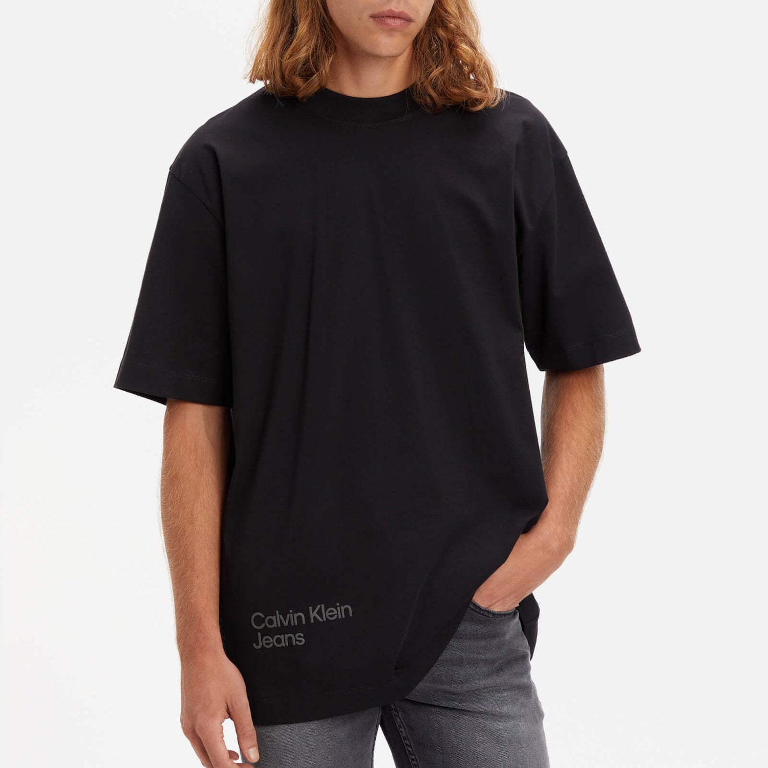 Calvin Klein Jeans Blurred Coloured Address Cotton T-Shirt - S