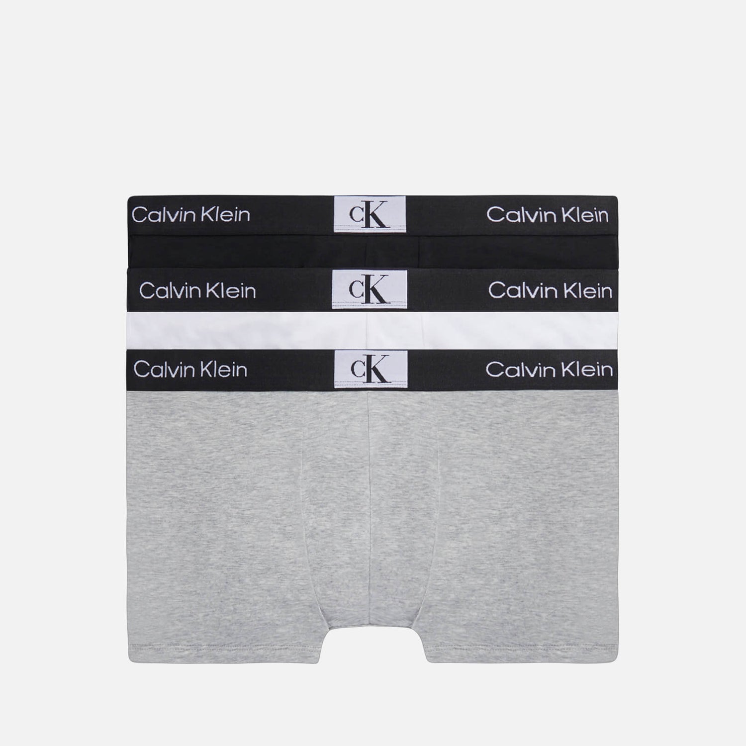 Calvin Klein Logo 3-Pack Cotton-Blend Trunks - S