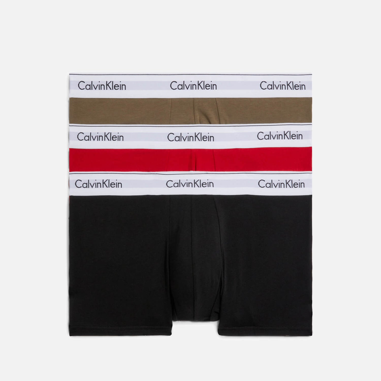 Calvin Klein Logo 3-Pack Cotton-Blend Trunks