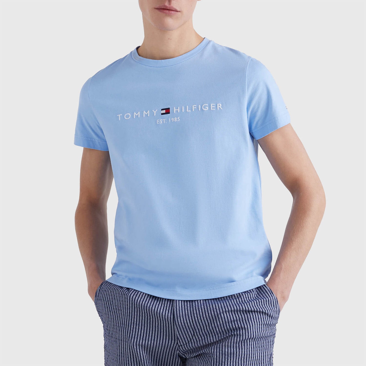 Tommy Hilfiger Logo Slim Fit Cotton T-Shirt