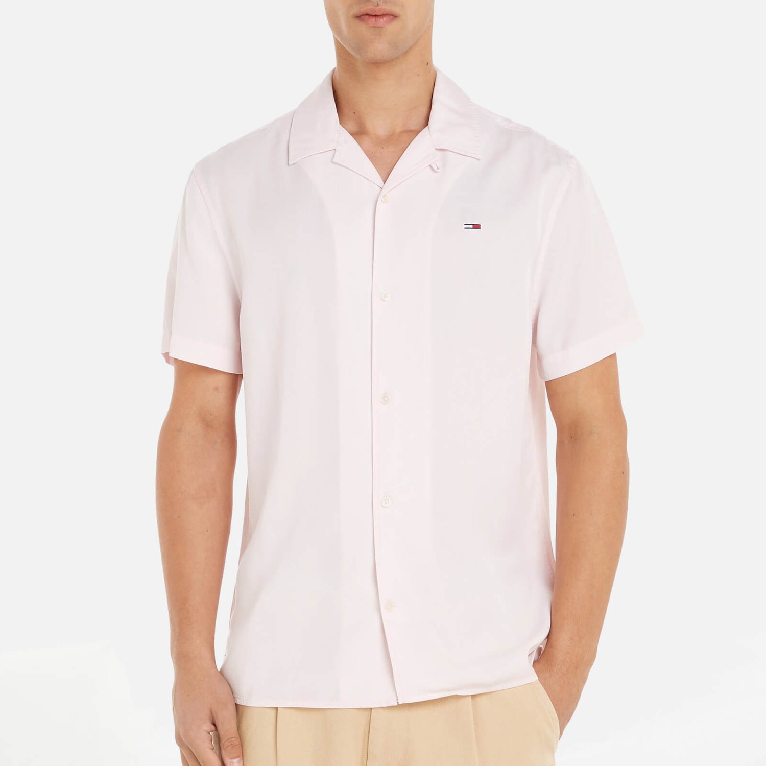 Tommy Jeans Classic Solid Camp Cotton Shirt - M