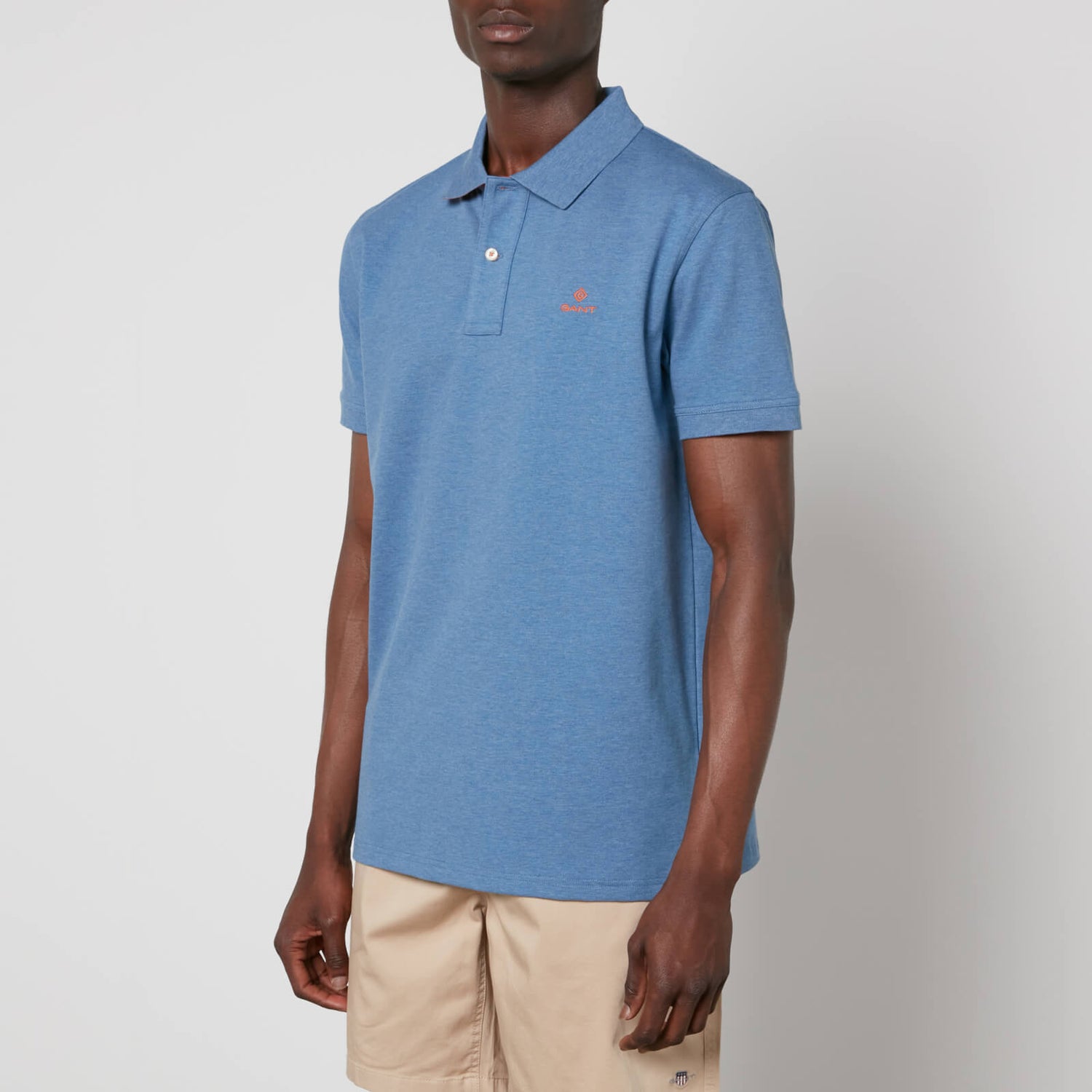 GANT Contrast Plaquet Rugger Pique-Cotton Polo Shirt - S