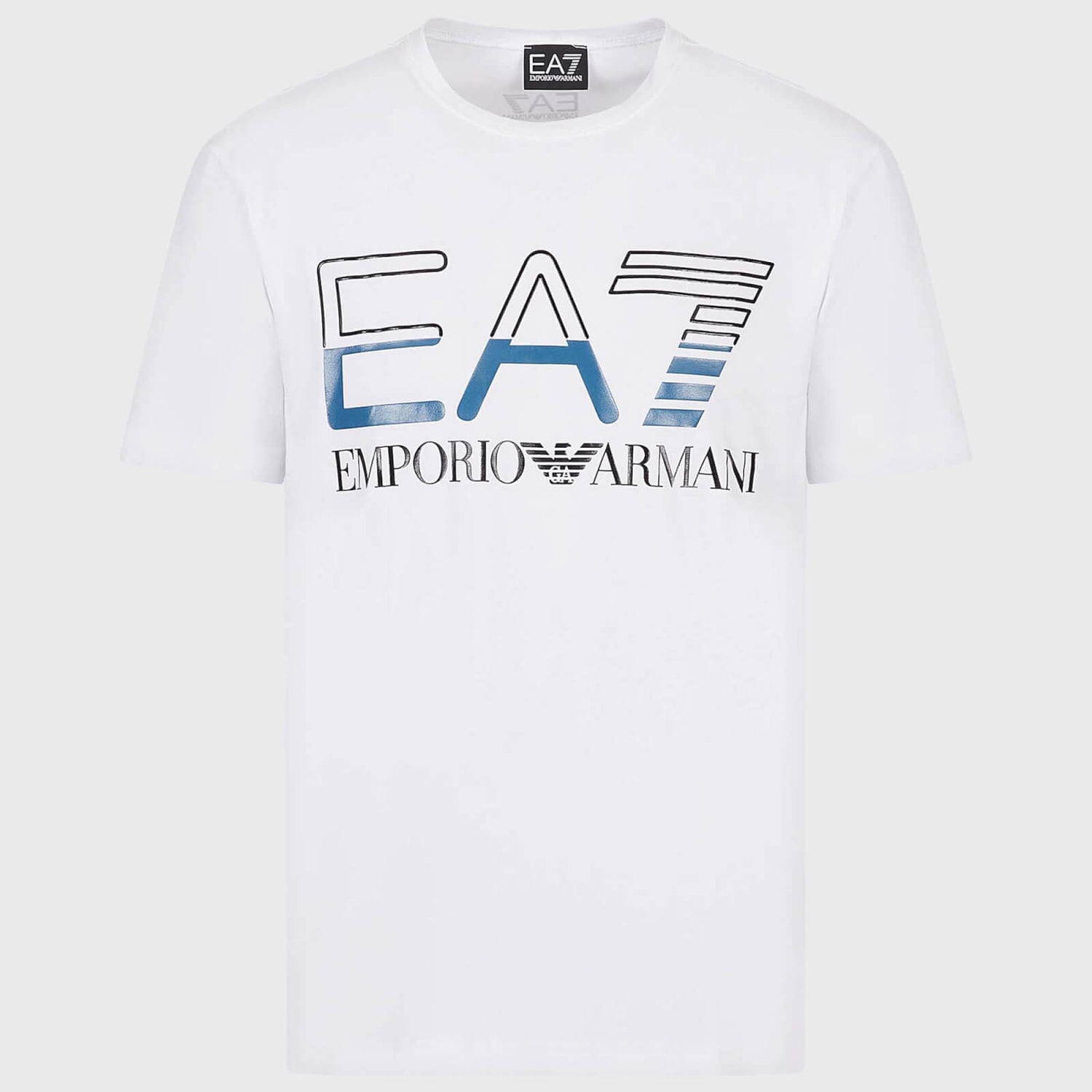 EA7 Logo-Print Cotton-Blend T-Shirt - L