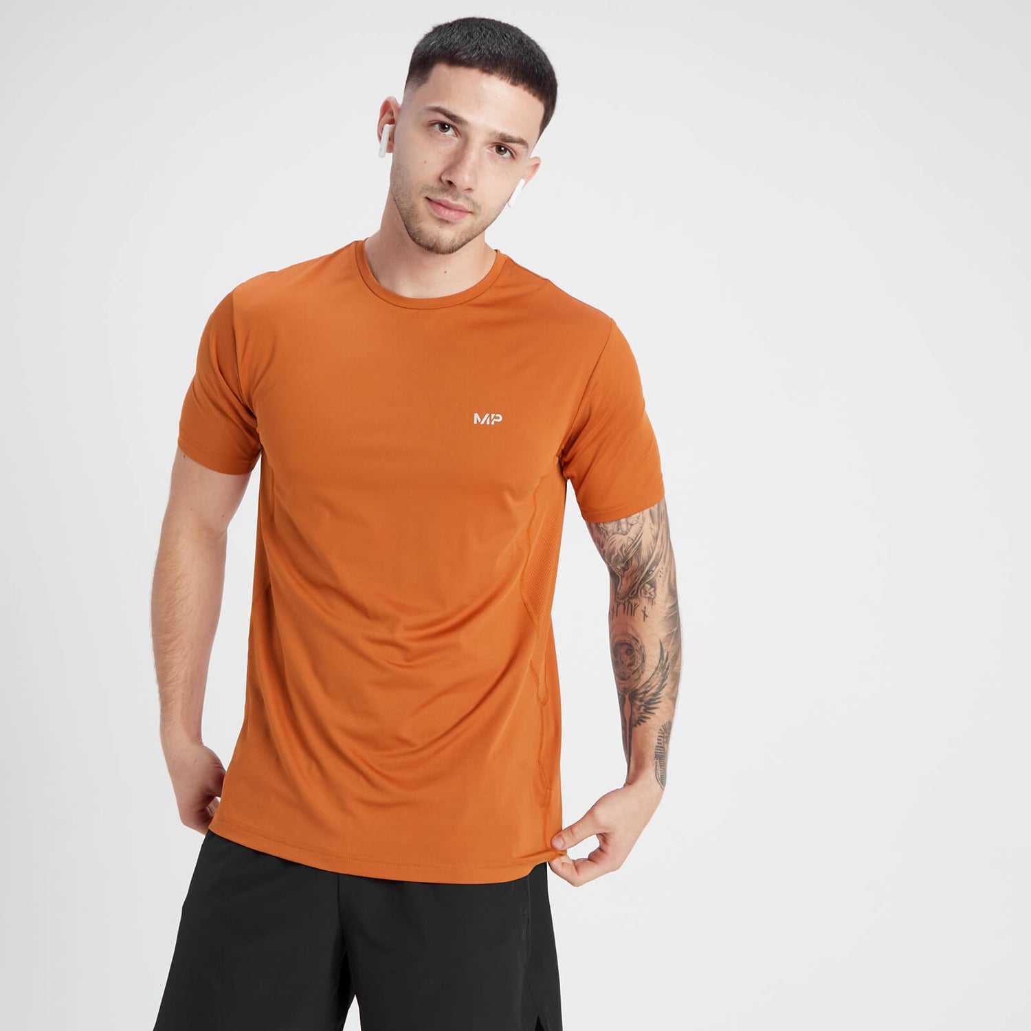 T-Shirt a maniche corte MP Velocity da uomo - Arancione scuro - XS