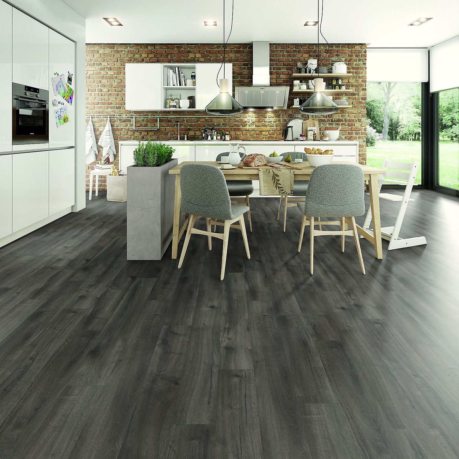 EGGER HOME Grey Loja Oak 8mm Laminate Flooring Sample Homebase