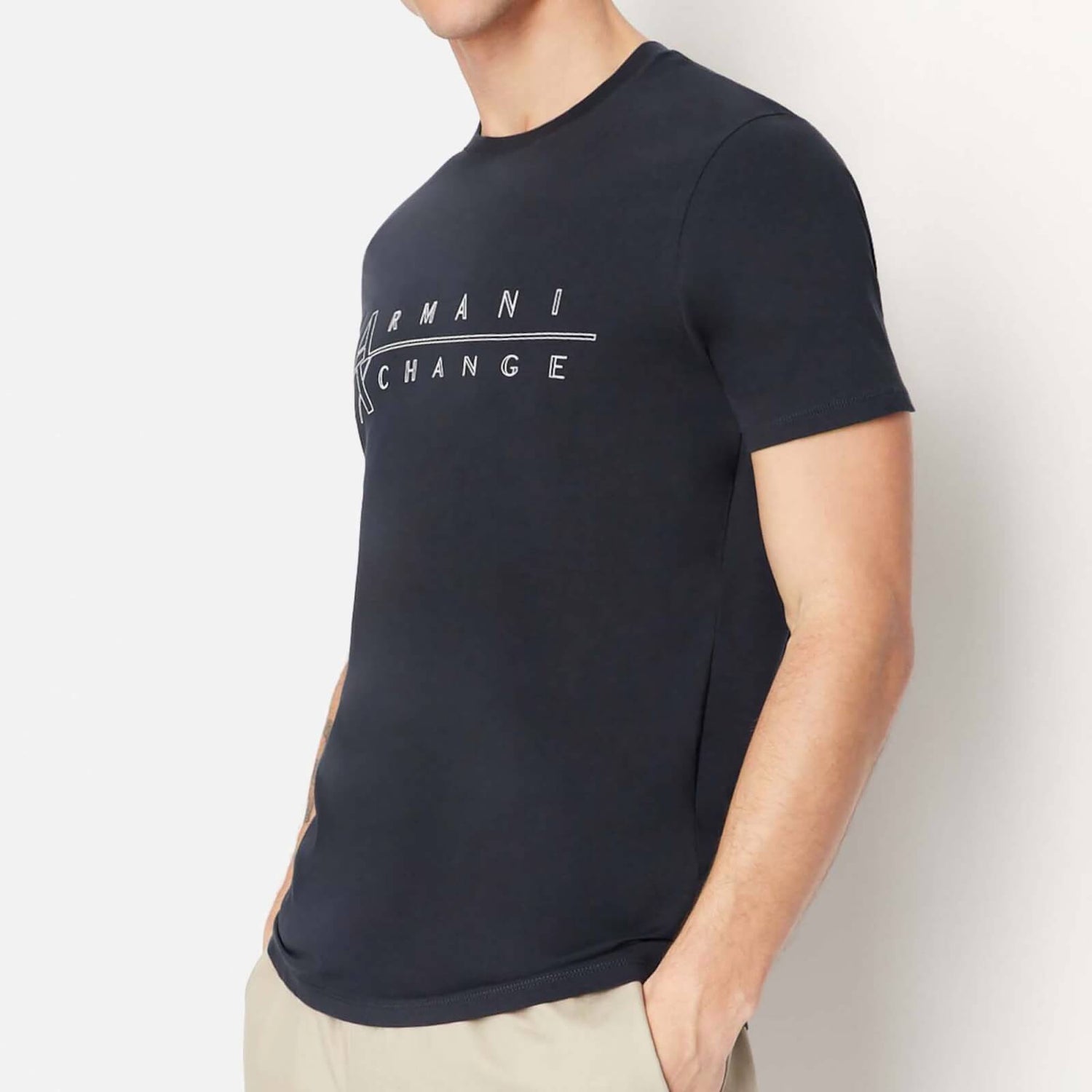 Armani Exchange Stretch Logo Cotton-Blend T-Shirt - S