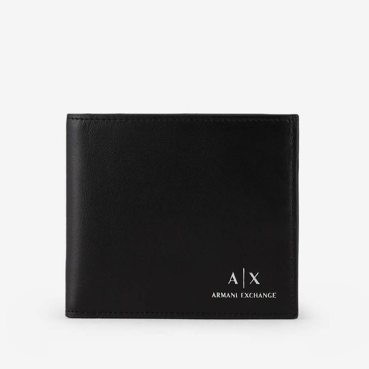 Armani Exchange Logo-Printed Leather Bifold Wallet