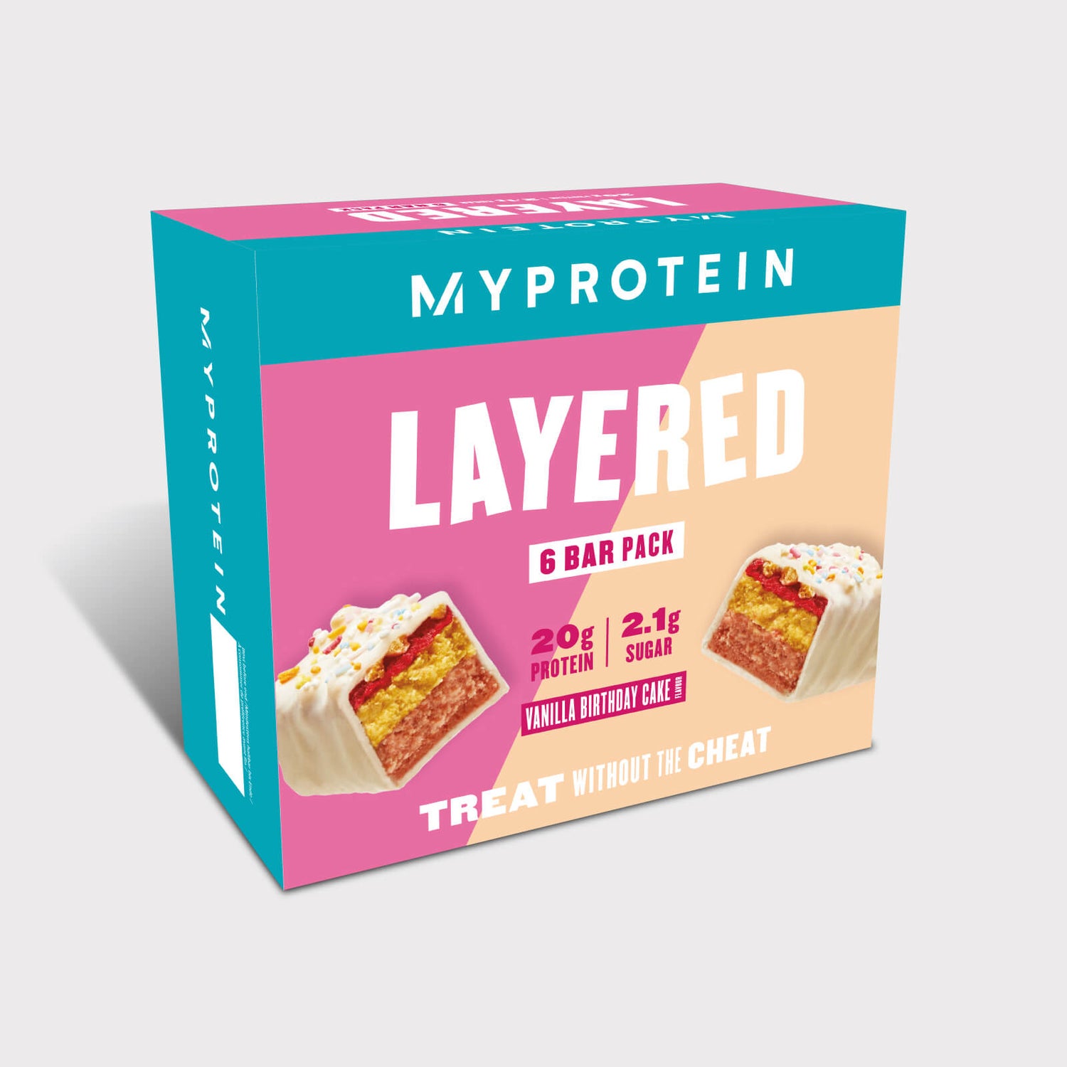 Layered Protein Bar - 6Bars - Birthday Cake