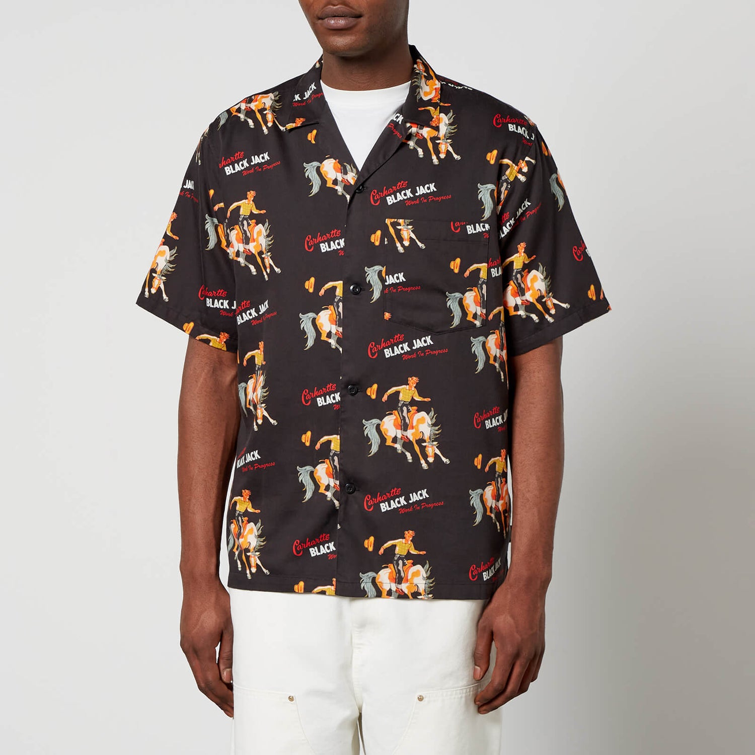 Carhartt WIP Black Jack Printed-Cotton Blend Shirt