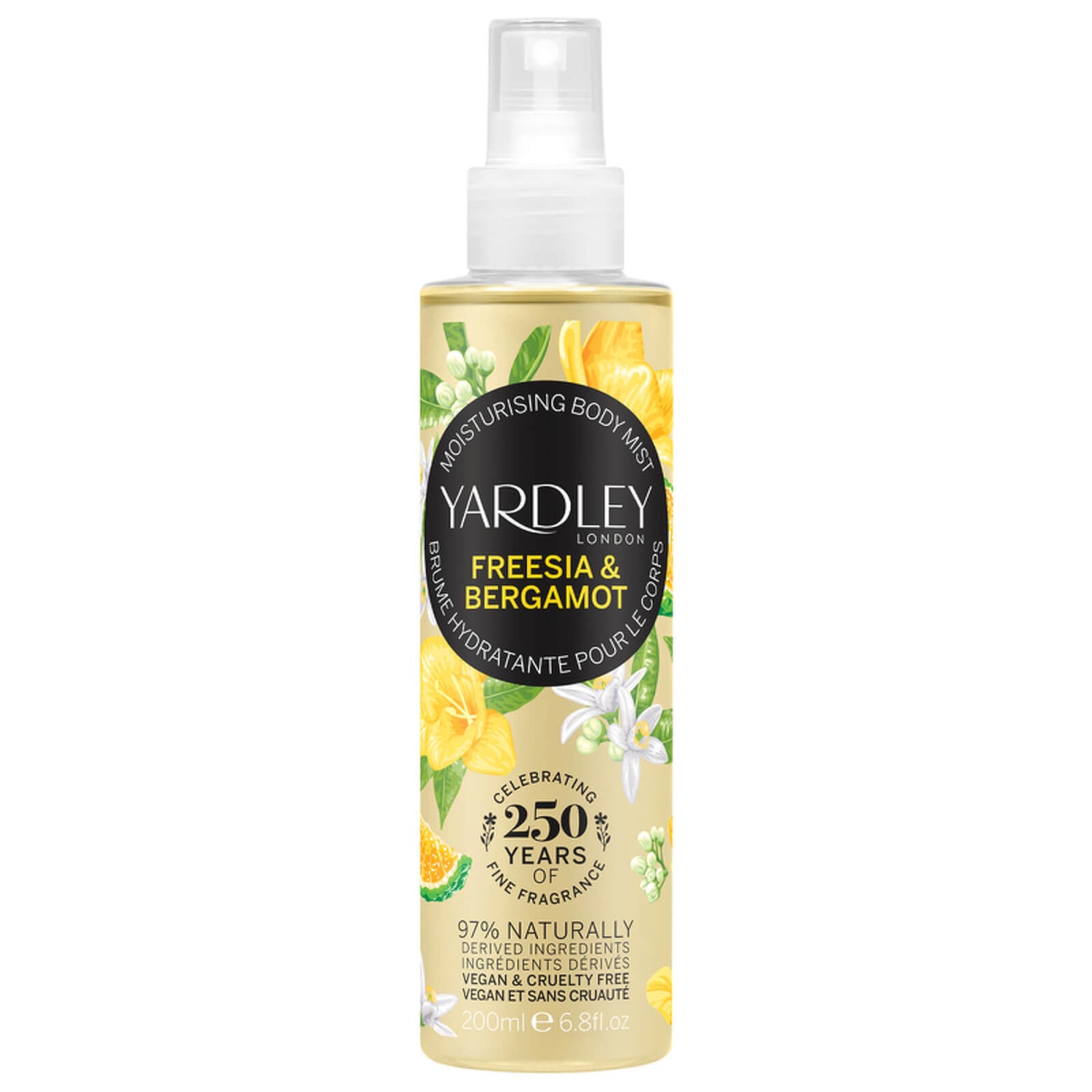 Yardley Freesia Bergamot Fragrance Mist 200ml Fragrance Direct