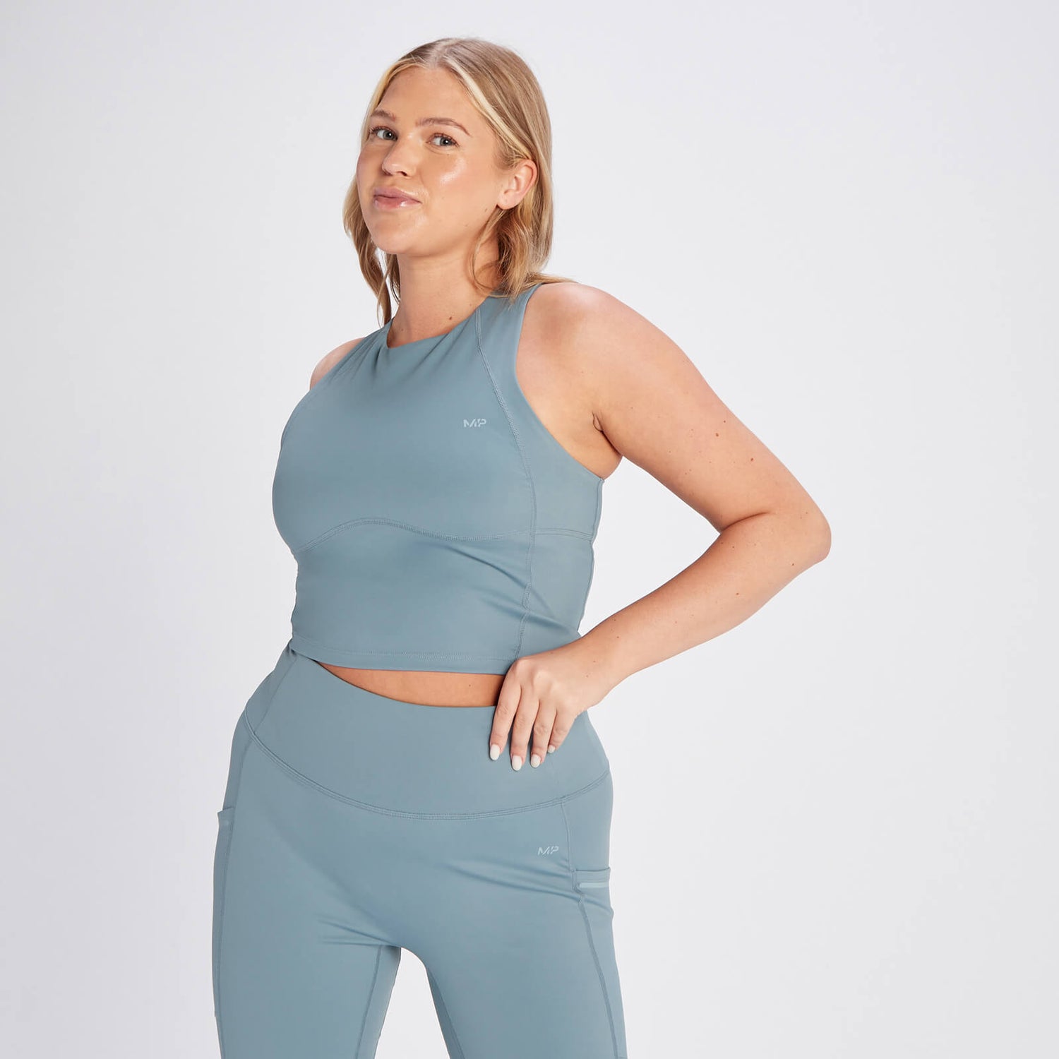 MP Damen Velocity Ultra Top – Kieselblau - XXL