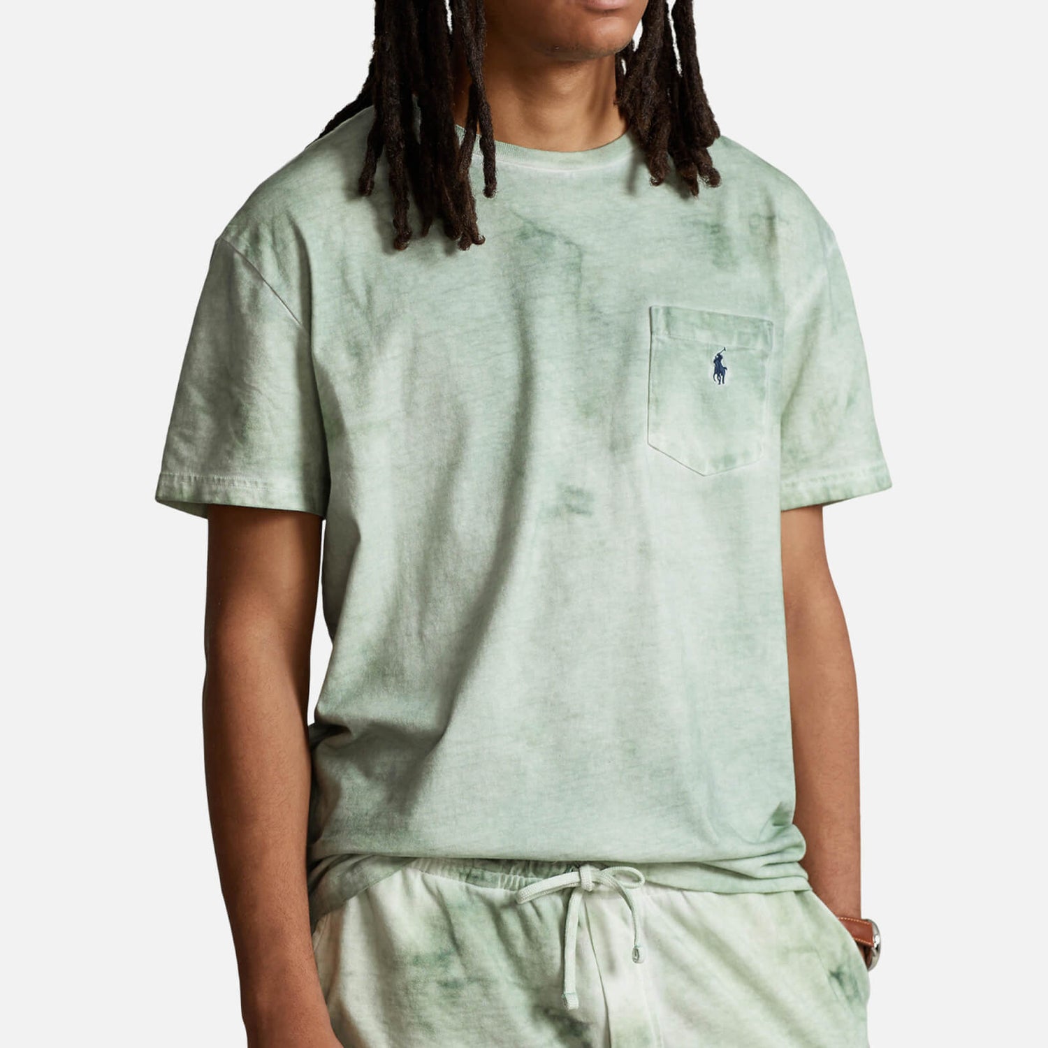 Polo Ralph Lauren Tie-Dyed Cotton and Linen-Blend T-Shirt - L