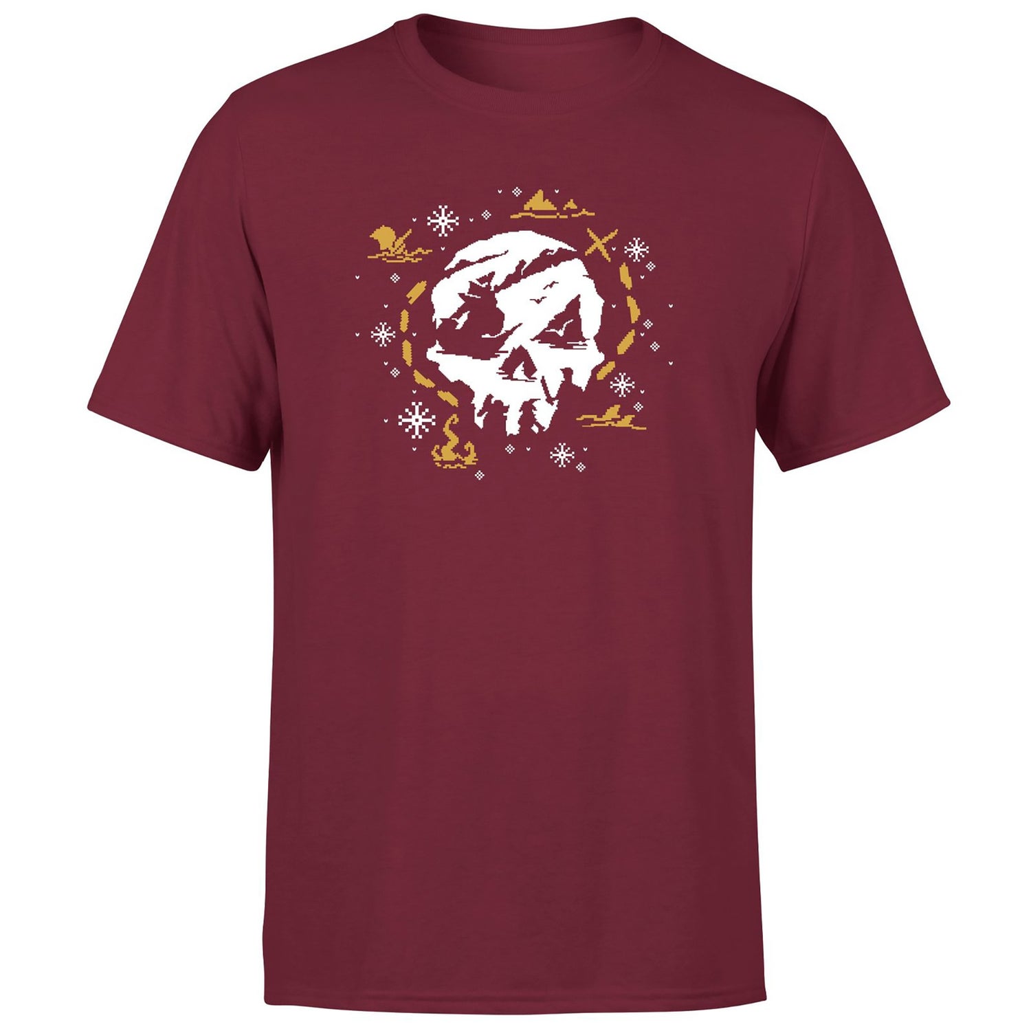 Sea of Thieves Christmas Knit T-Shirt - Burgundy