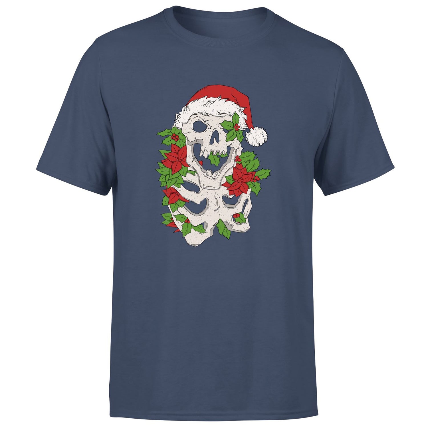 Sea of Thieves Festive Skeleton T-Shirt - Navy