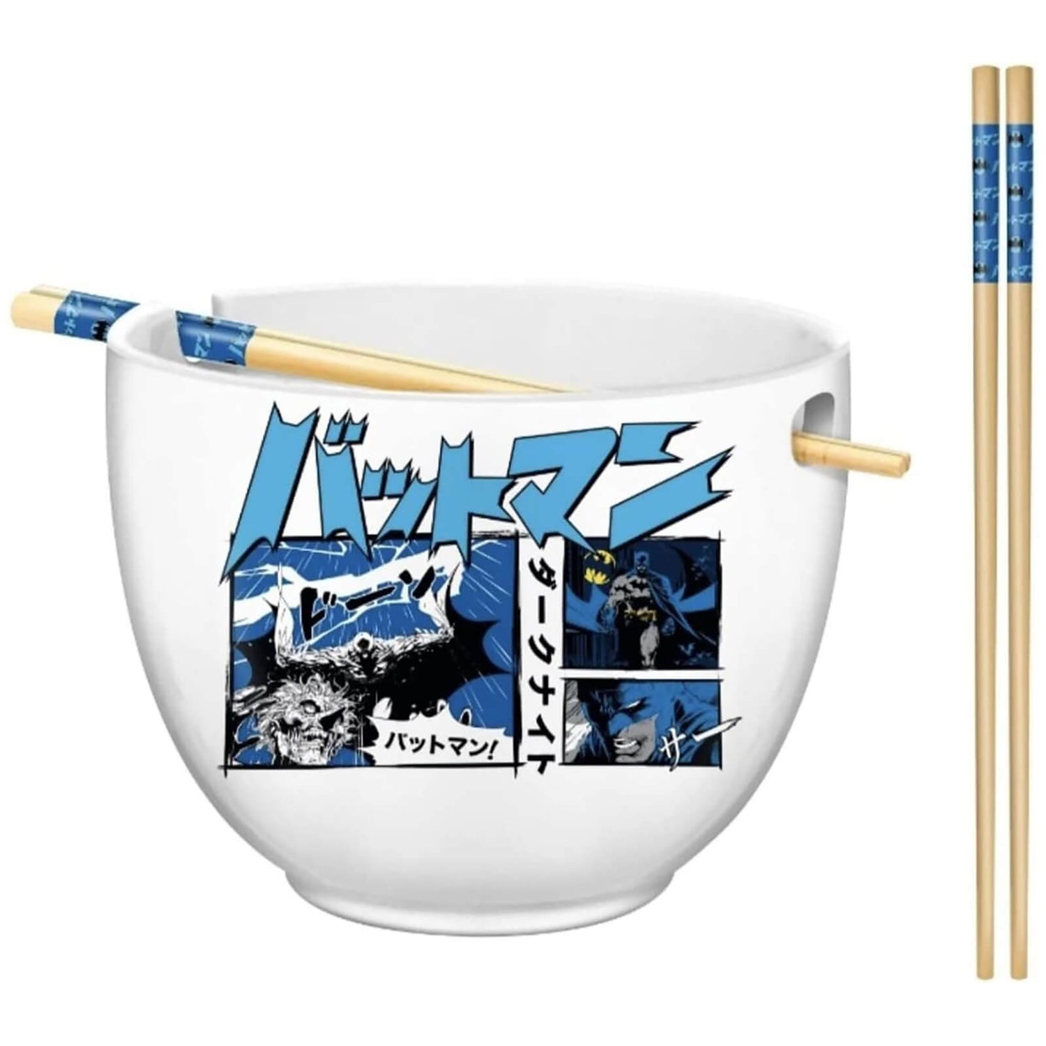 DC Batman Ceramic Ramen Bowl with Chopsticks