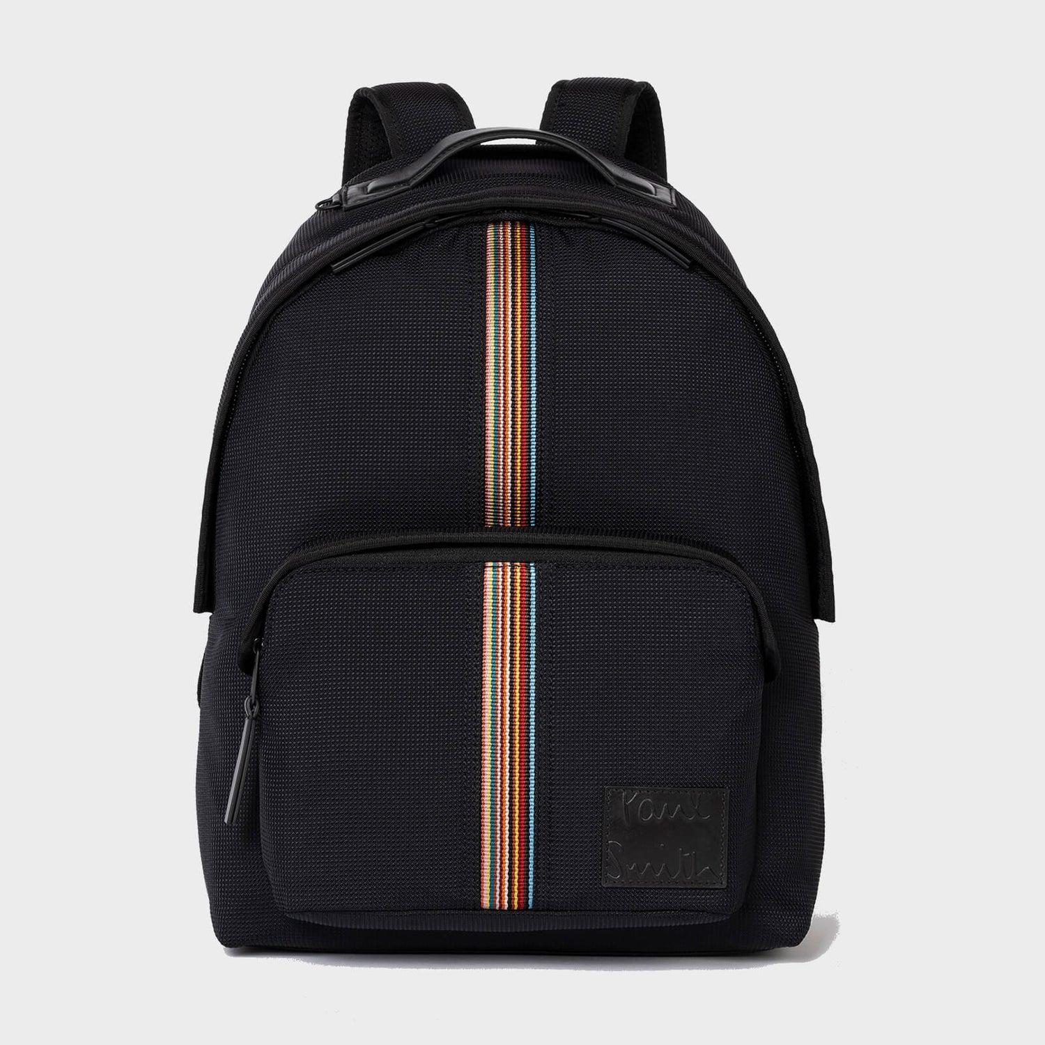 Paul Smith Striped Logo-Patched Mesh Backpack