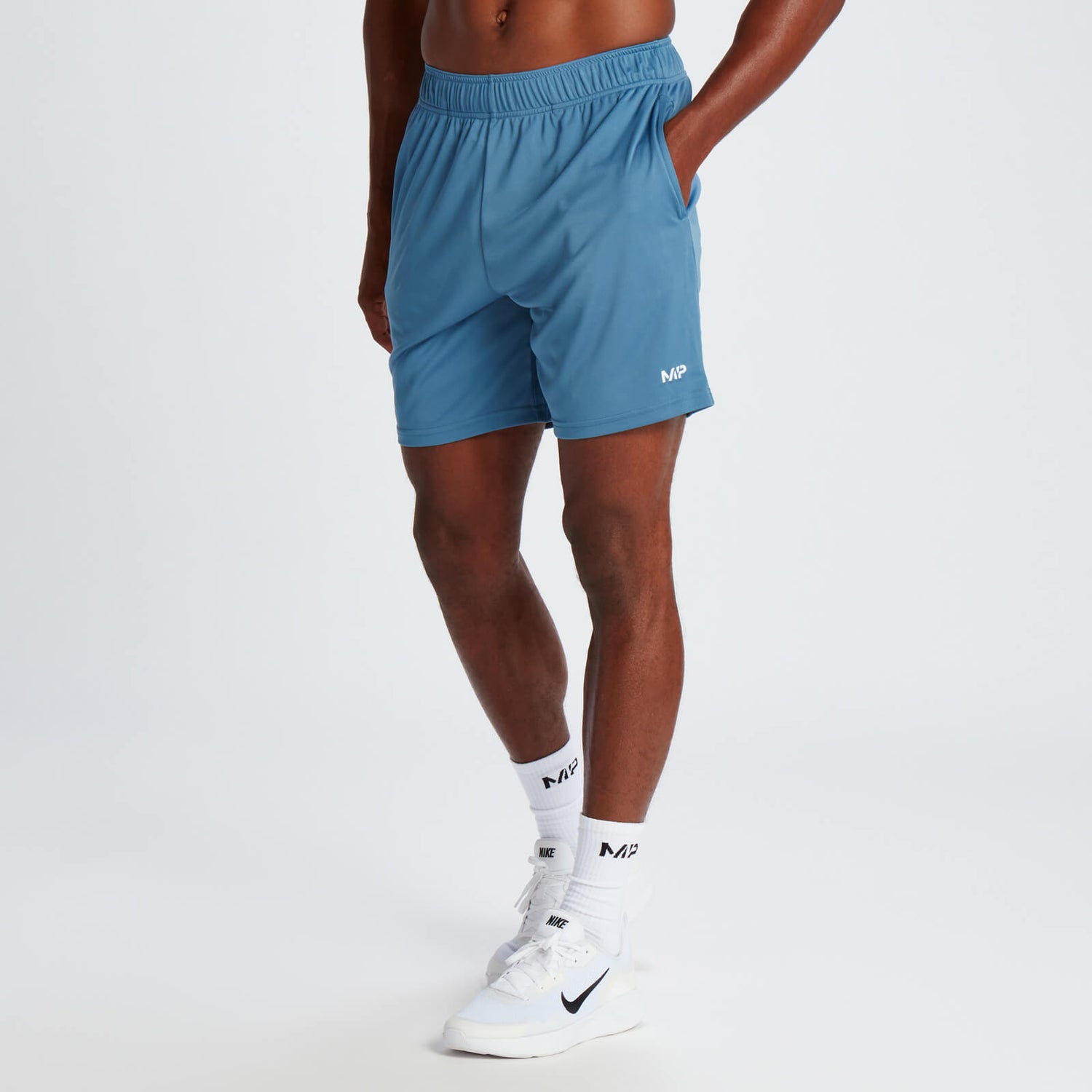 Мужские спортивные шорты MP Lightweight Jersey — Серо-синие - XS