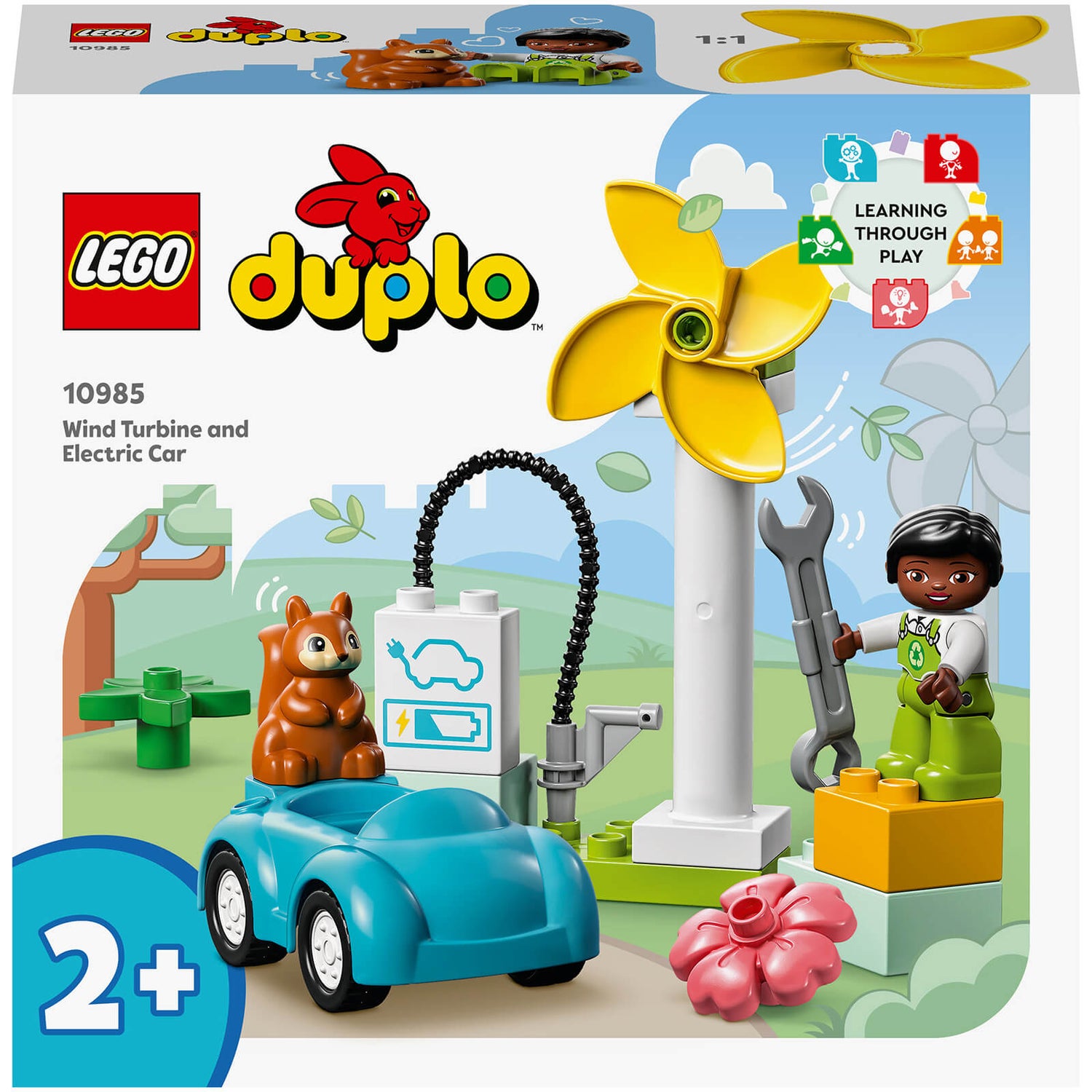 LEGO DUPLO Wind Turbine and Electric Car Preschool Toy (10985)