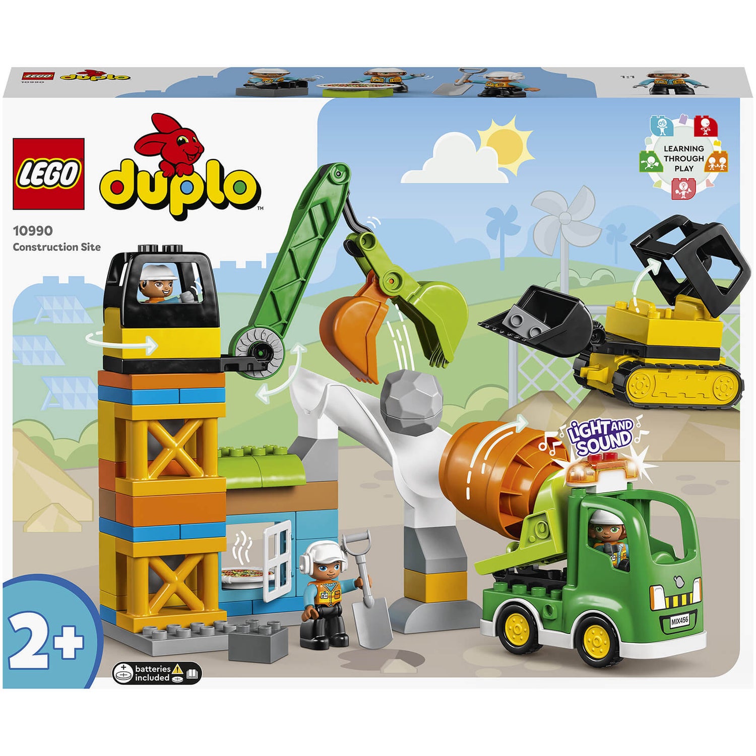 LEGO DUPLO Town: Construction Site Set with Toy Crane (10990)