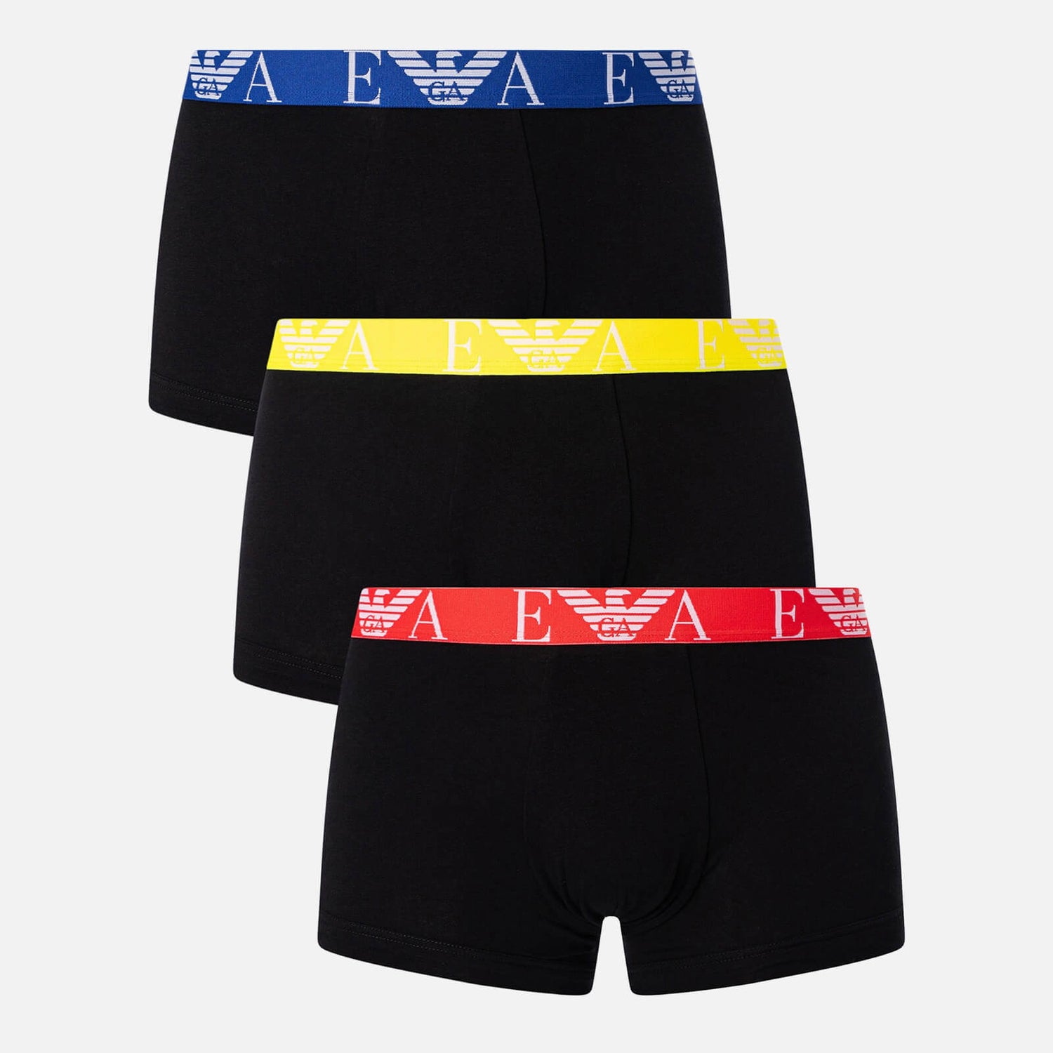 Emporio Armani Three-Pack Stretch-Cotton Jersey Boxer Shorts - S