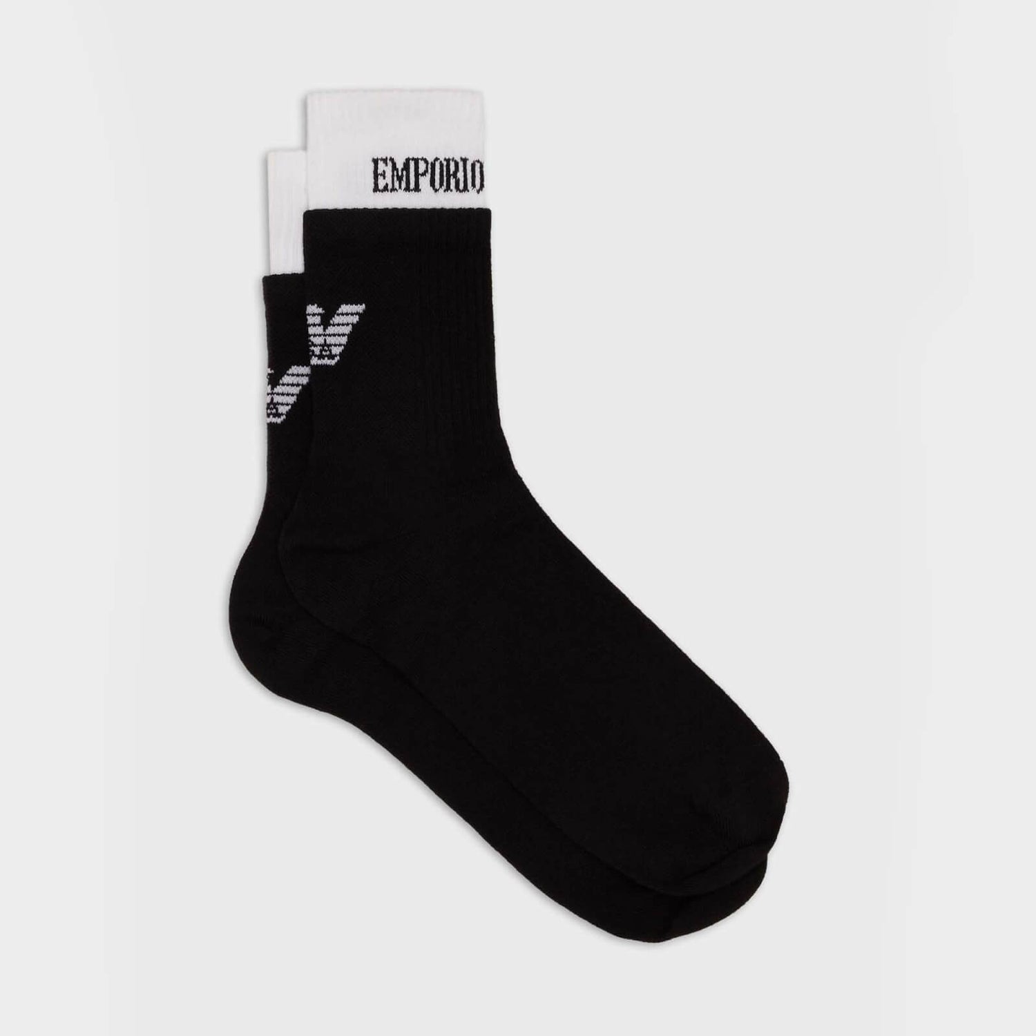 Emporio Armani Cotton-Blend Jacquard Short Socks